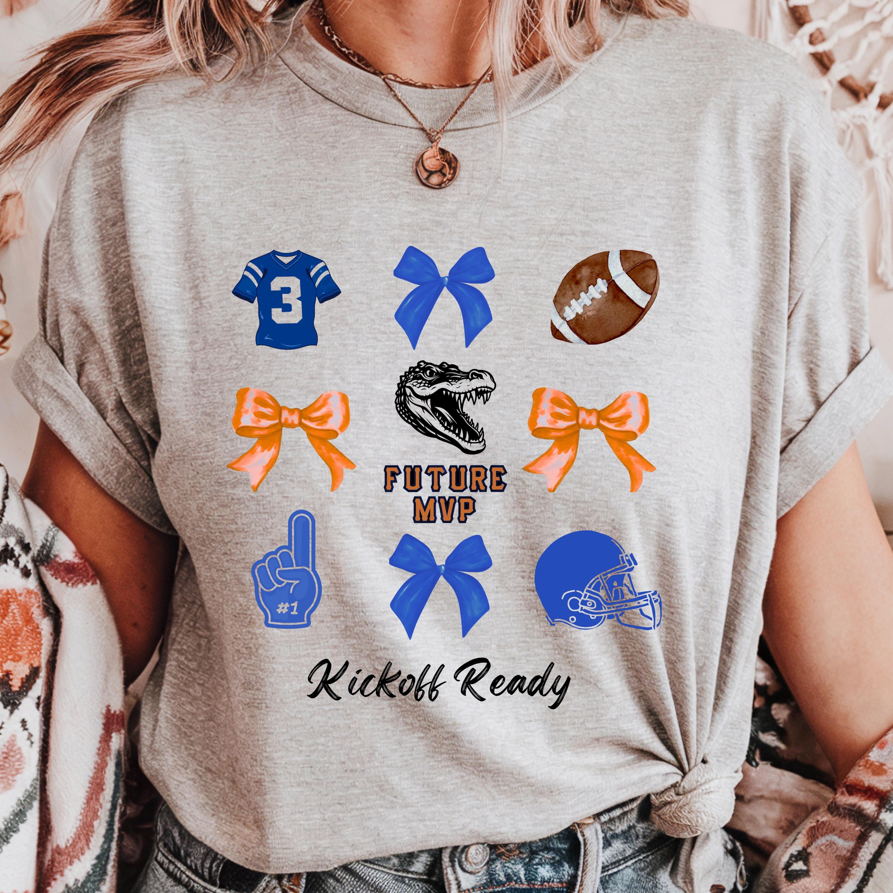 Future MVP Game Day Shirt | Football & Bows | Neutral Colors | Bella+Canvas 3001