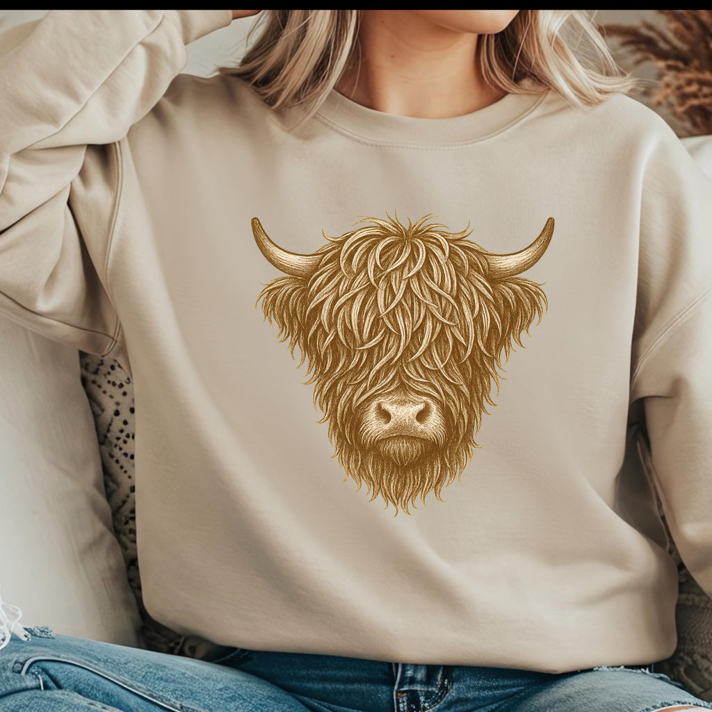 Highland Cow  Sweatshirt: cow themed gifts