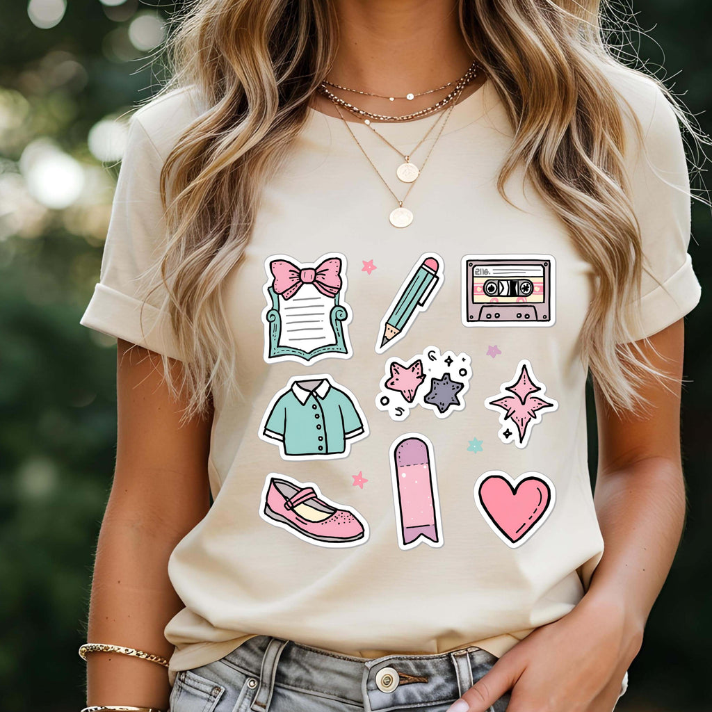 Pastel Kawaii Teacher Shirt - Back to School Pencil Tee