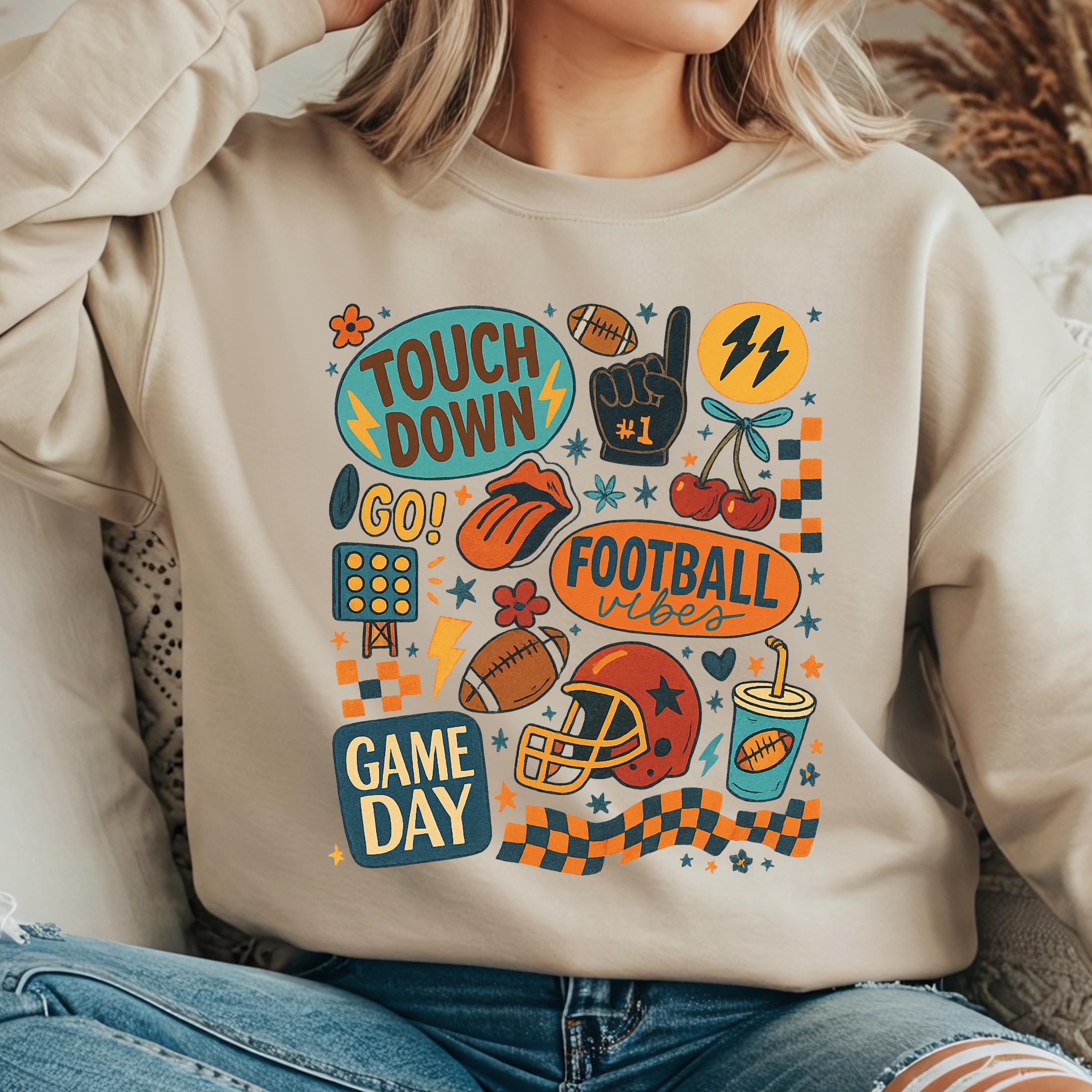 Game Day Football Sweatshirt – Unisex Cozy Crewneck
