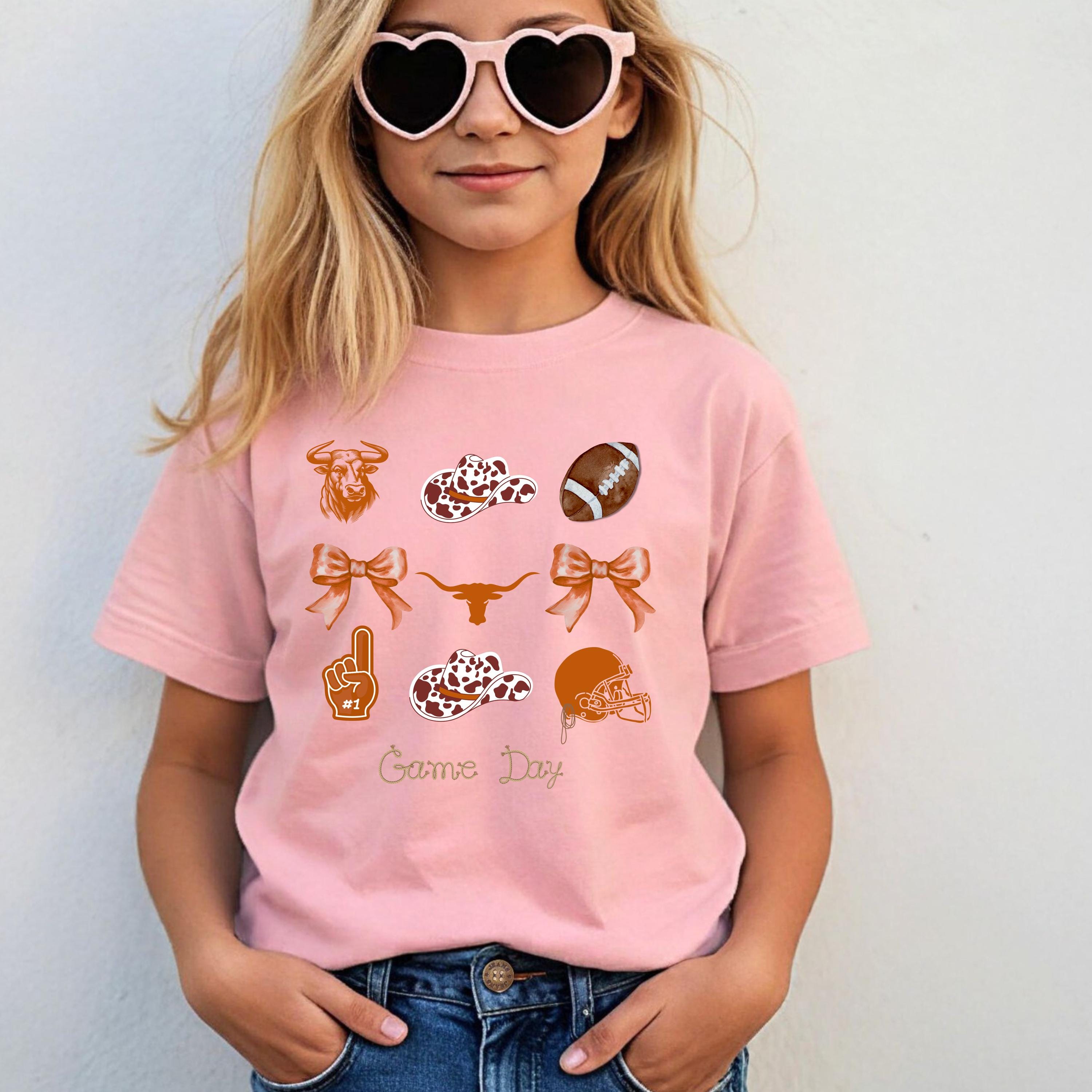 Kids Game Day Shirt, Western Football Tee, Texas Youth Gameday Vibe