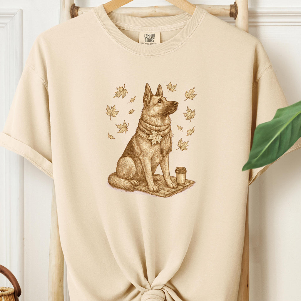 German Shepherd Autumn Coffee Shirt, fall style gift