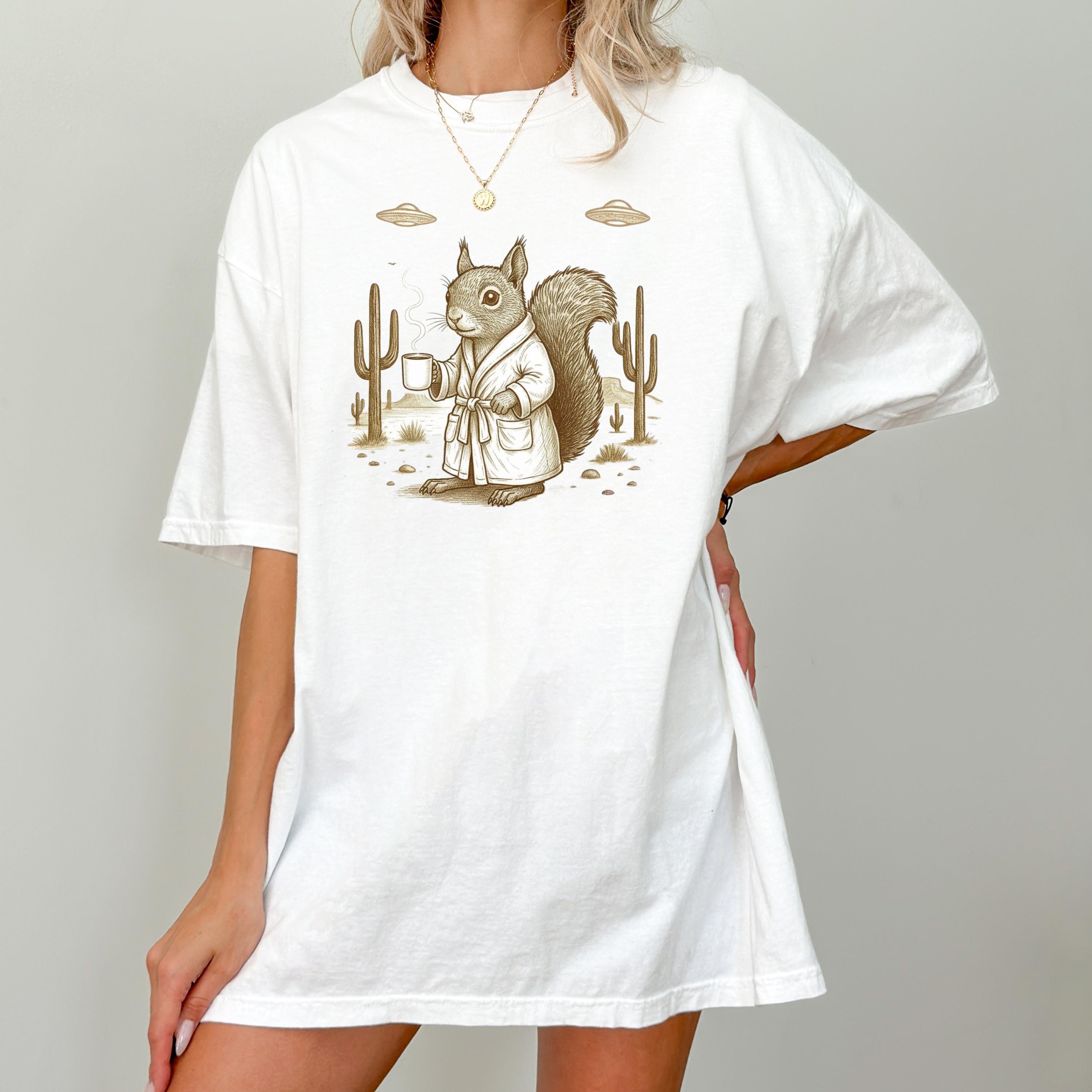 Coffee Squirrel Shirt | Comfort Colors 1717 Western UFO Tee