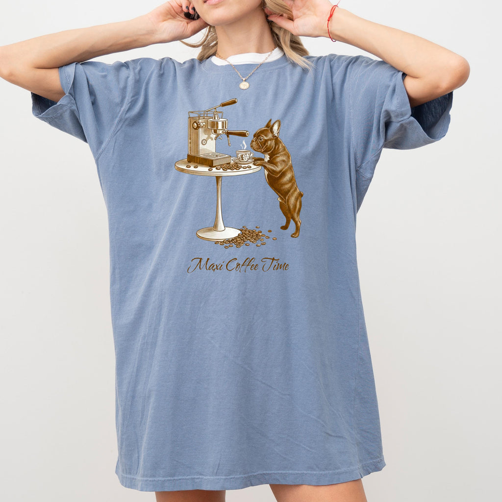 French Bulldog Coffee Barista Tee - Retro Espresso Dog Lover Shirt