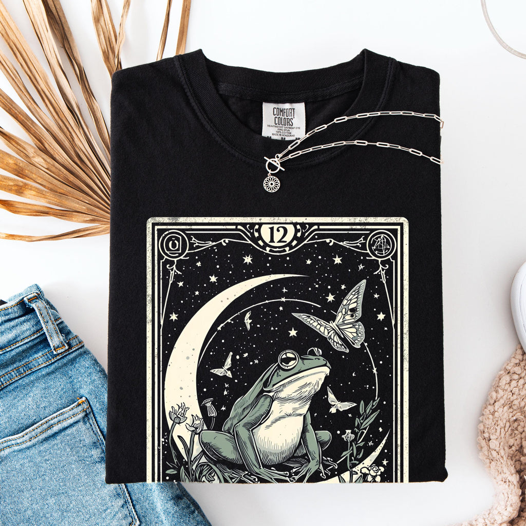 Frog & Mushroom Tarot Shirt | Moon Butterfly Tee