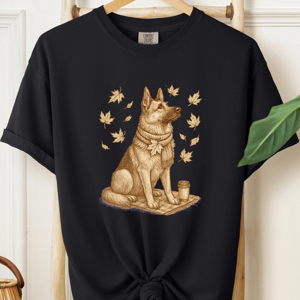 German Shepherd Autumn Coffee Shirt, fall style gift