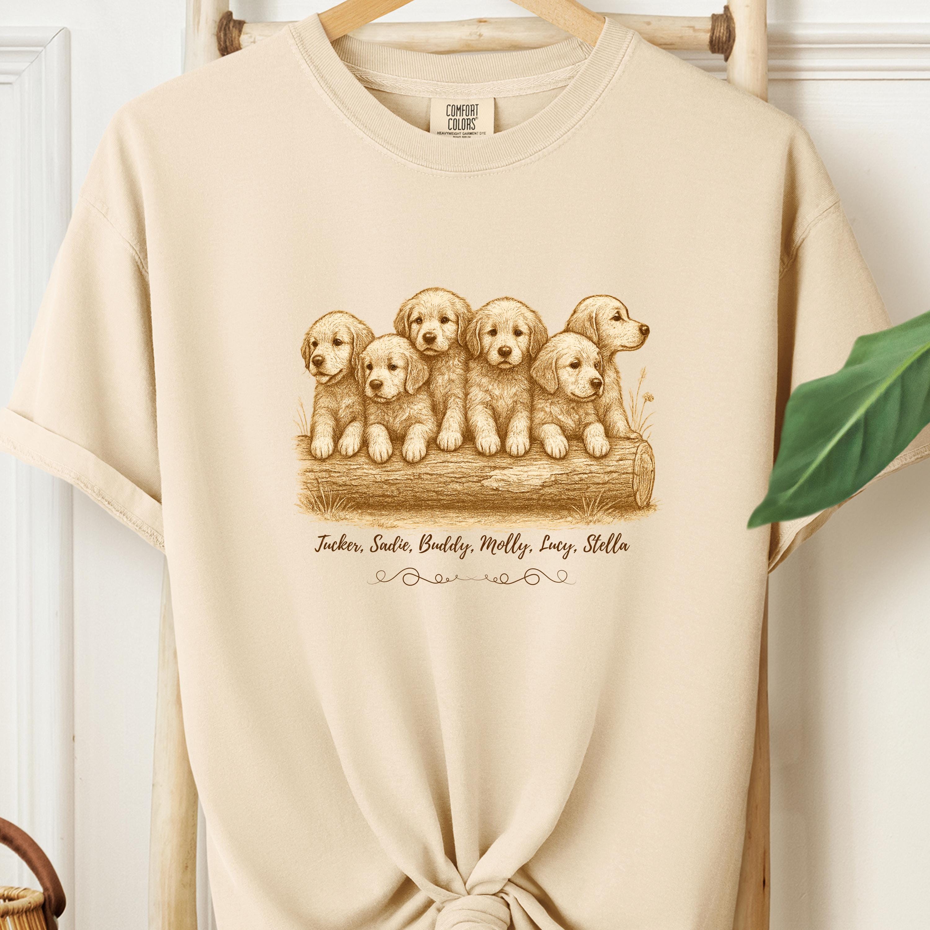 Vintage Golden Retriever Art Shirt – 90s Style Dog Lover Tee