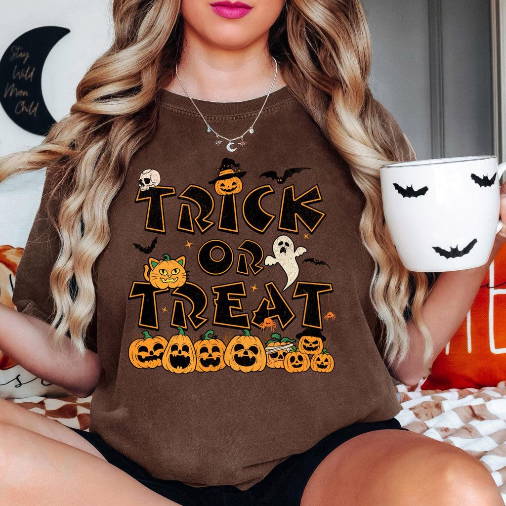 Spooky Ghosts & Pumpkins Halloween T-Shirt: Unisex Fall Tee.