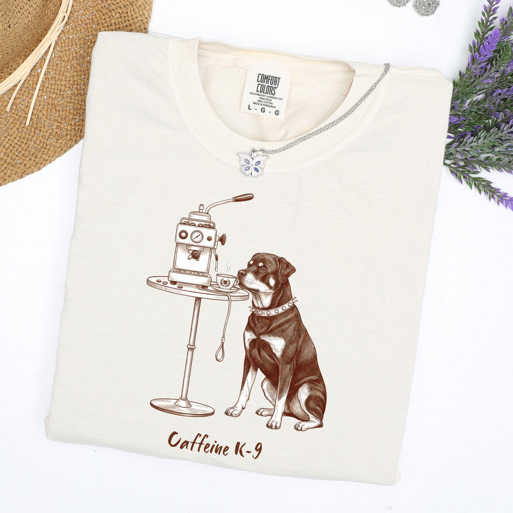 Rottweiler Coffee Dog Shirt | Retro Funny Tee