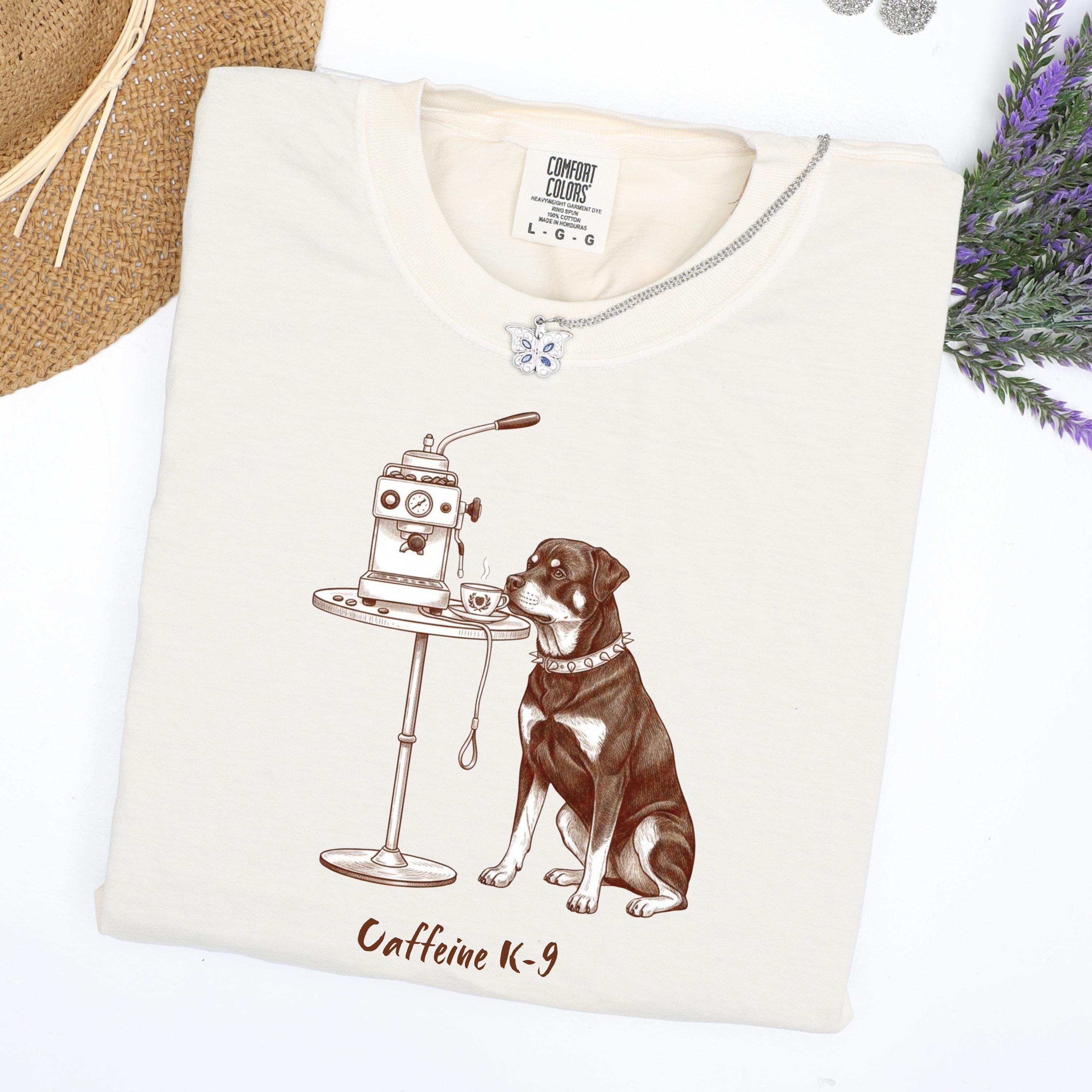 Rottweiler Coffee Dog Shirt | Retro Funny Tee