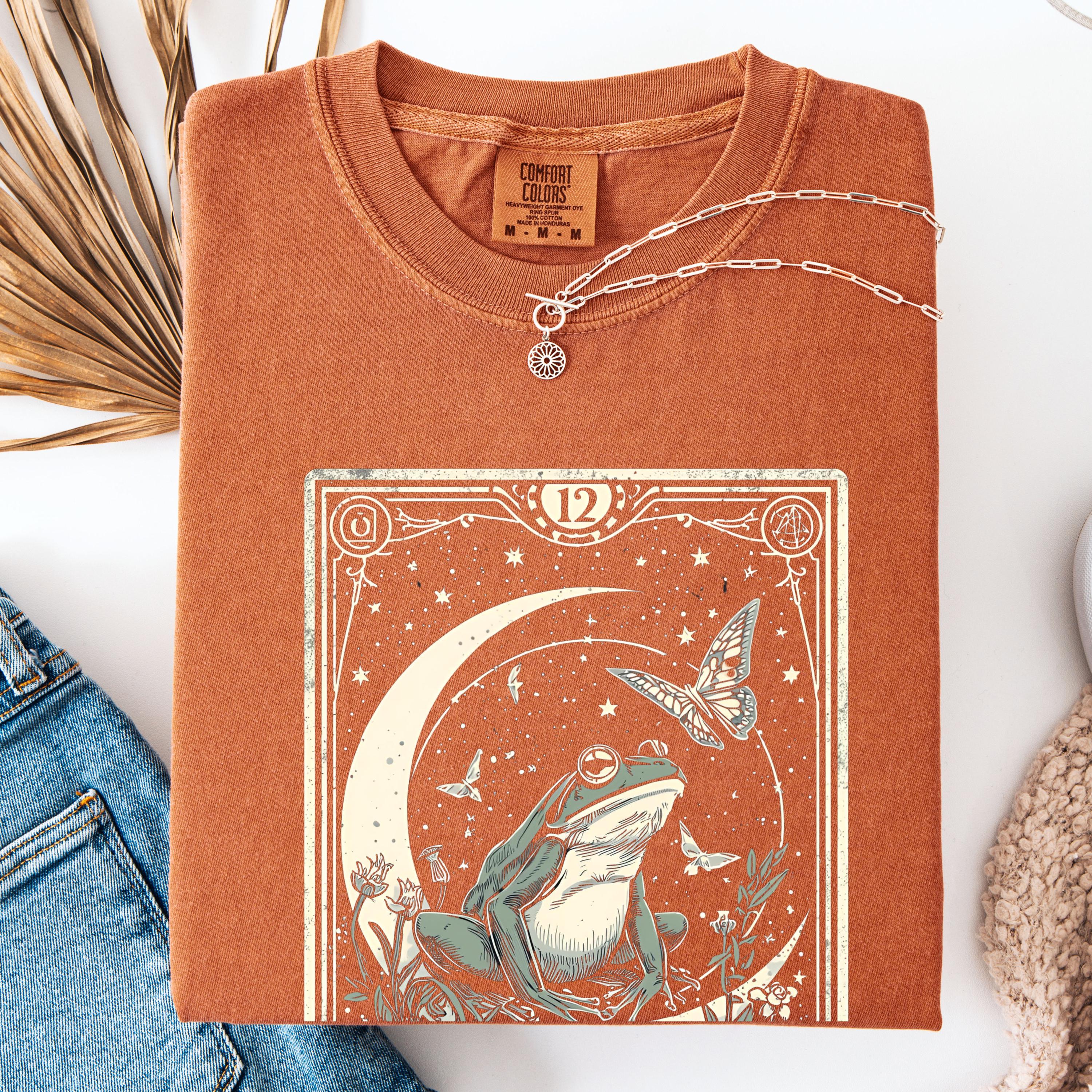 Frog & Mushroom Tarot Shirt | Moon Butterfly Tee