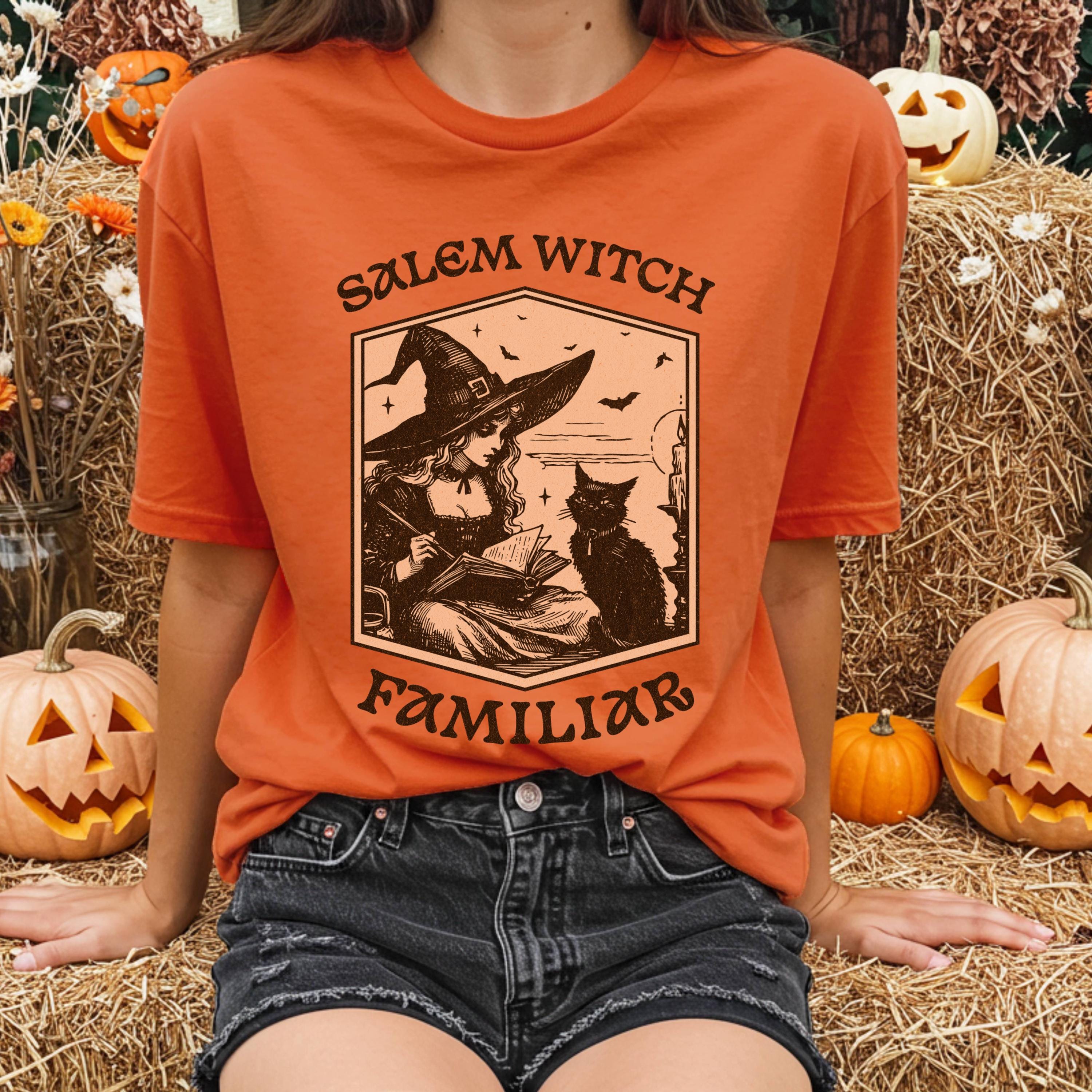 Witch Shirt – Black Cat Halloween Tee