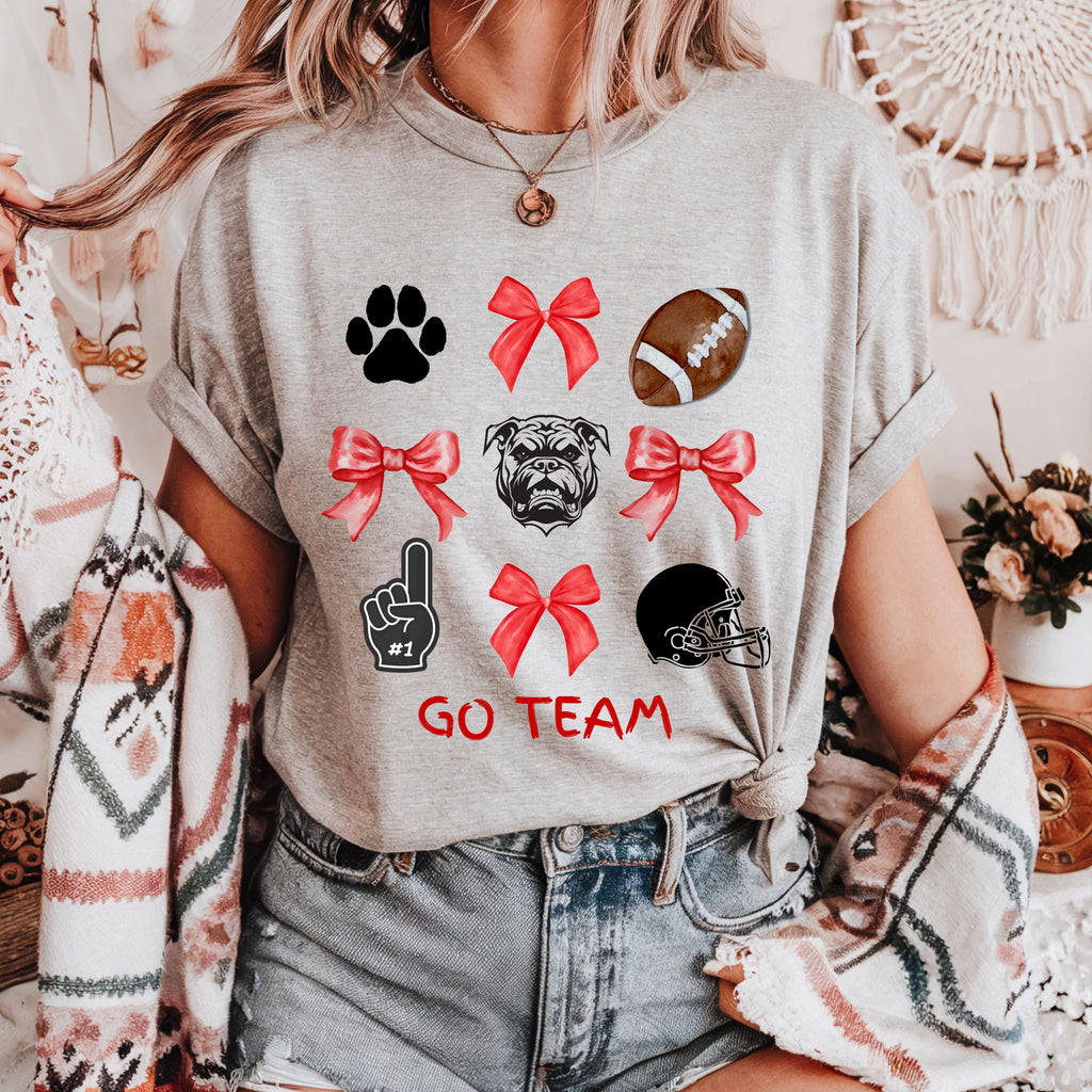 Red and Black Game Day Tee, College football