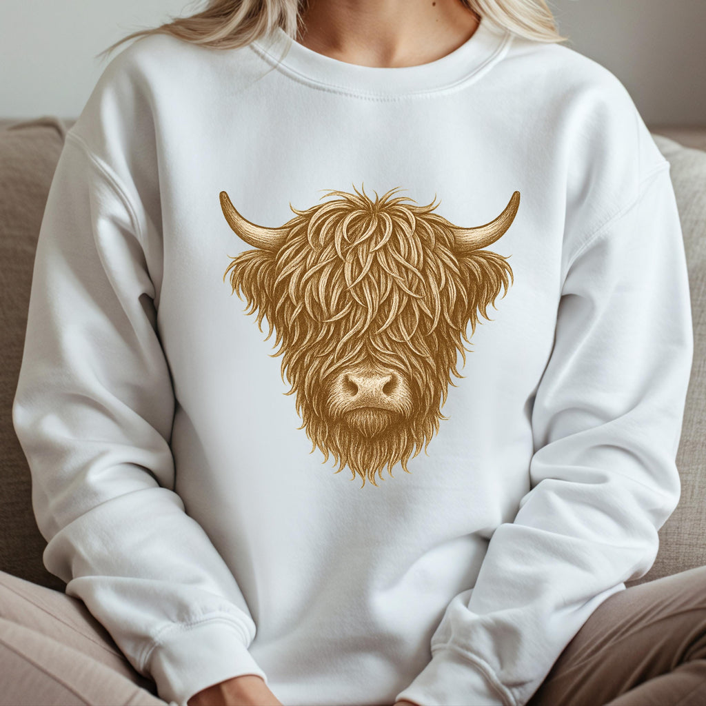 Highland Cow  Sweatshirt: cow themed gifts