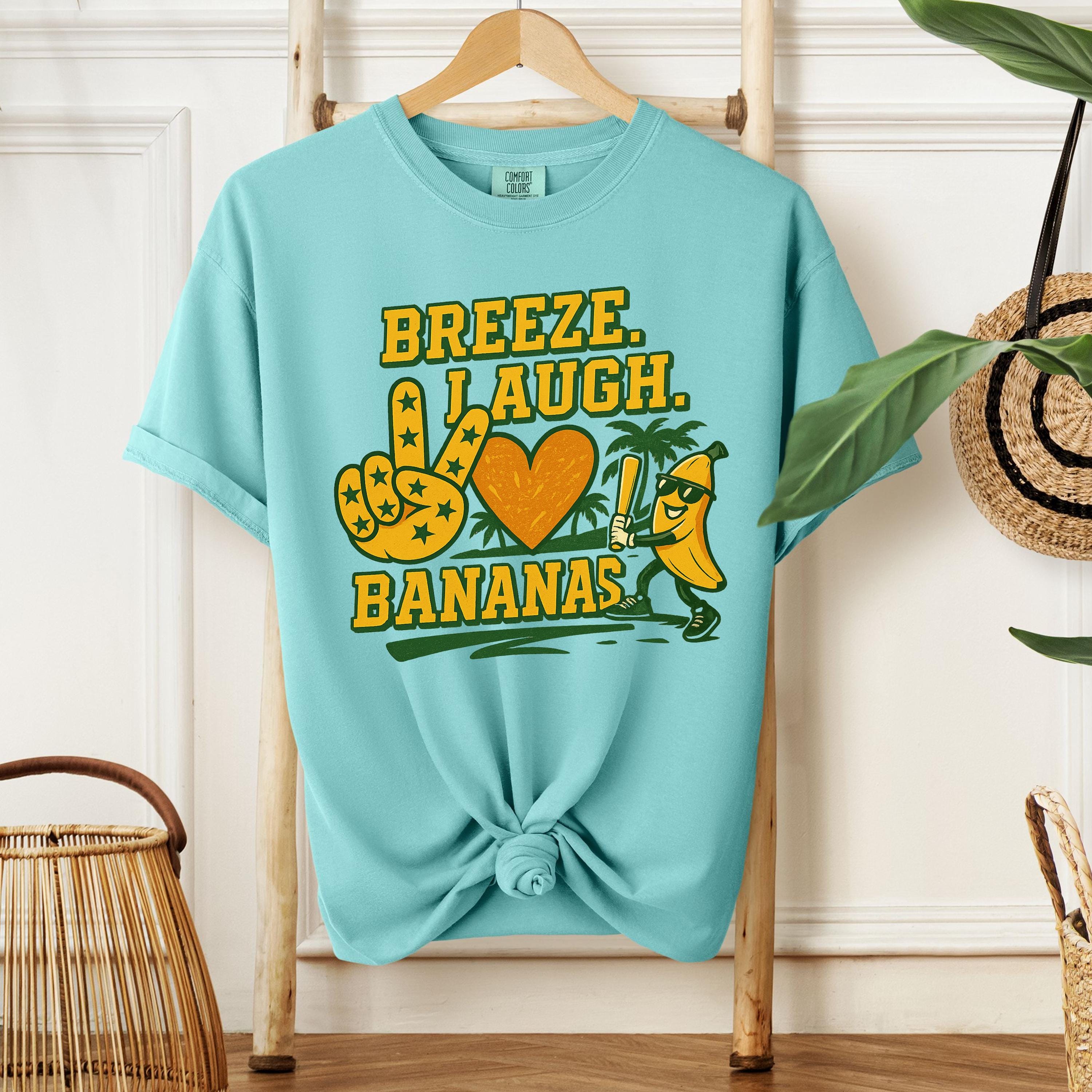 Peace Love Bananas T-Shirt: Funny Retro Fruit Graphic Tee