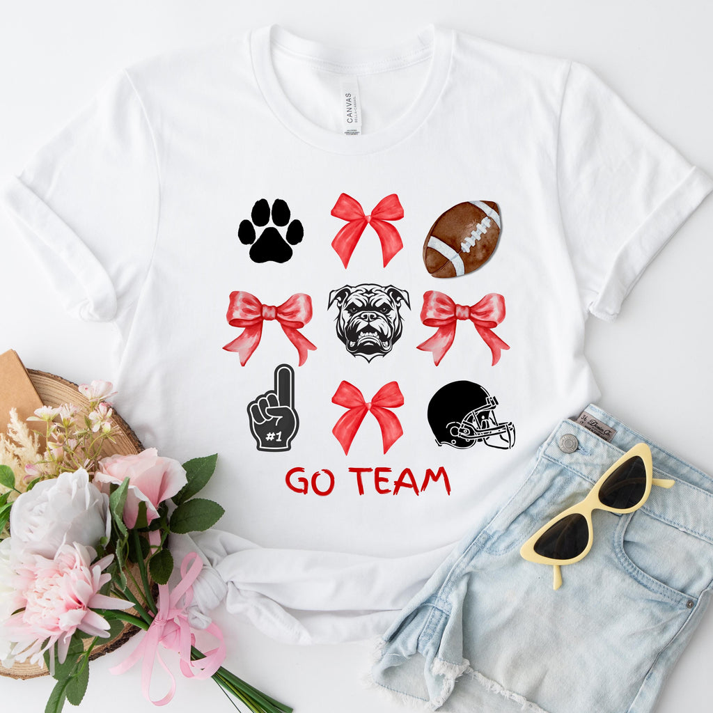 Red and Black Game Day Tee, College football