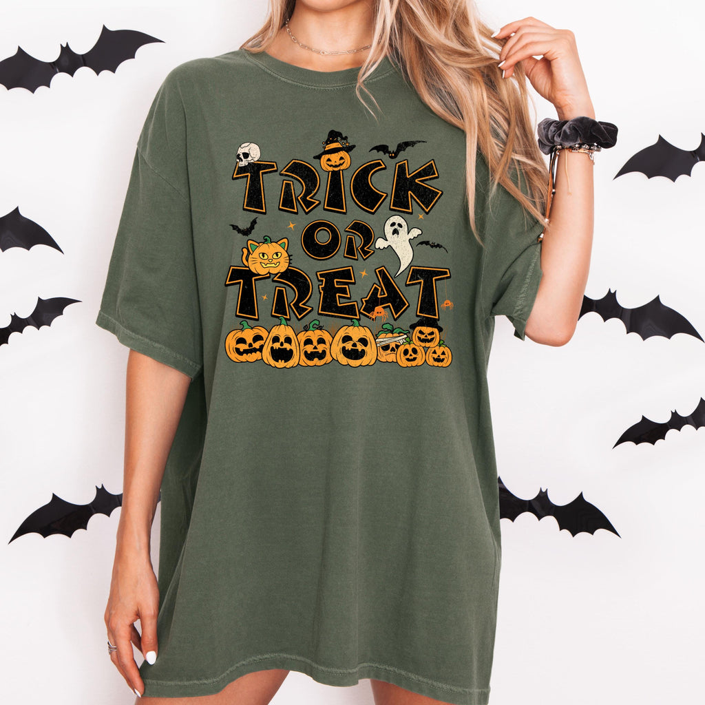 Spooky Ghosts & Pumpkins Halloween T-Shirt: Unisex Fall Tee.