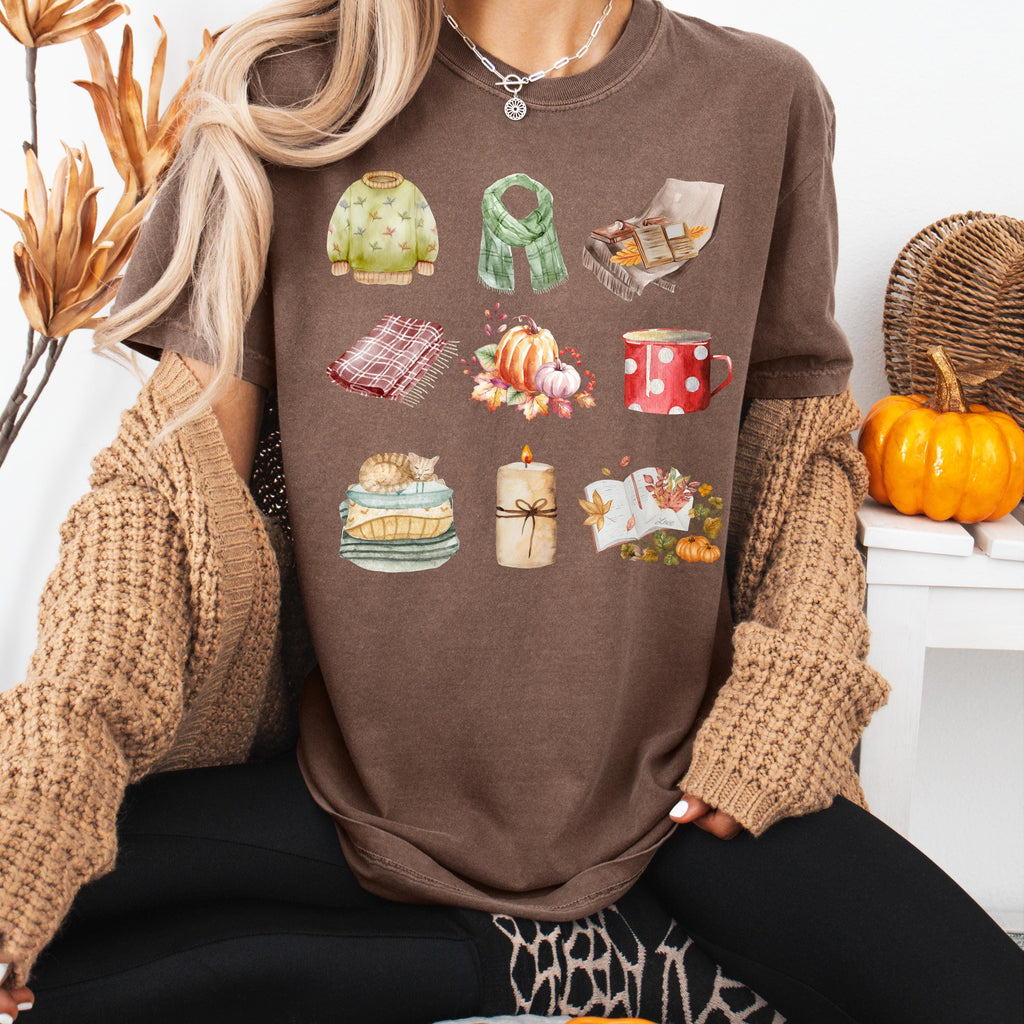 Cozy Fall Vibes Comfort Colors Tee, Autumn Graphic Shirt