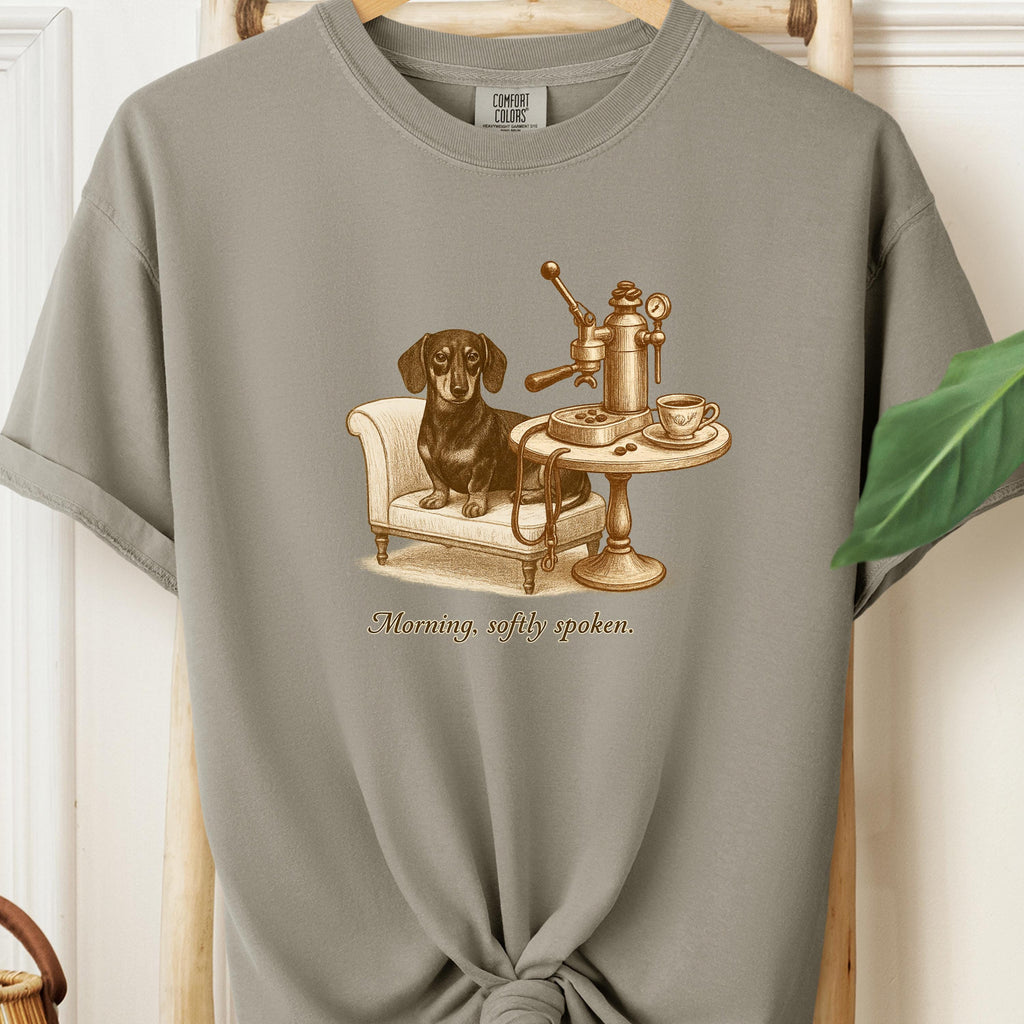 Dachshund Shirt, Morning,  Dog & Espresso