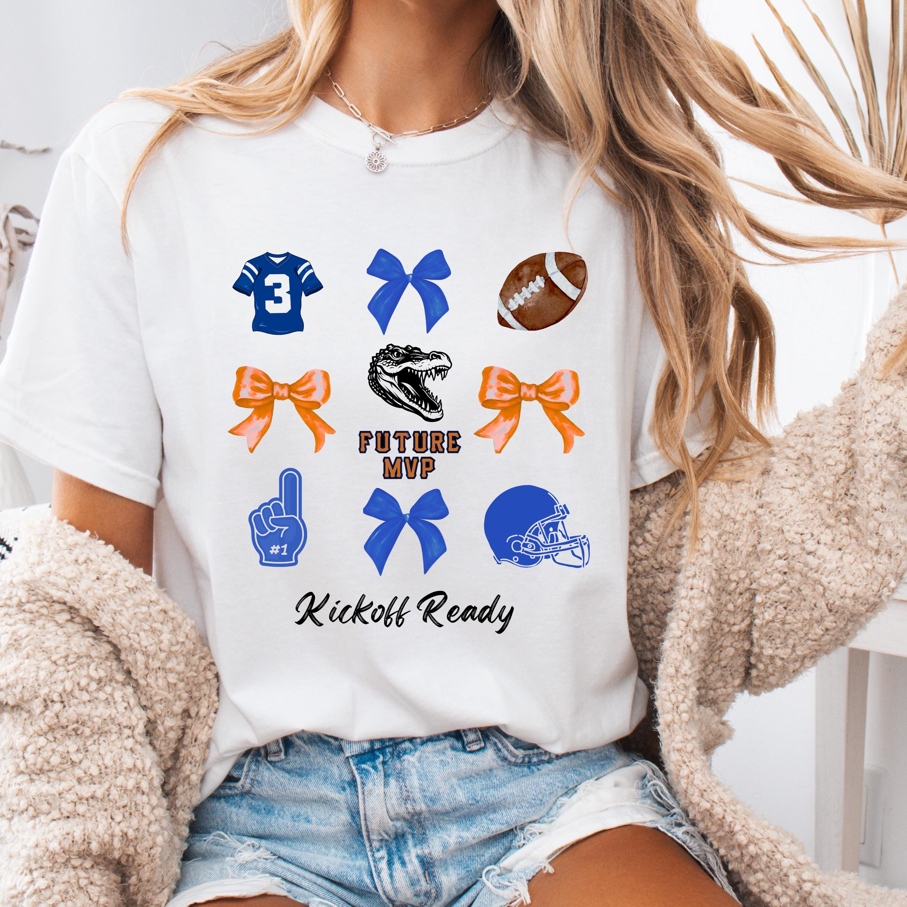 Future MVP Game Day Shirt | Football & Bows | Neutral Colors | Bella+Canvas 3001