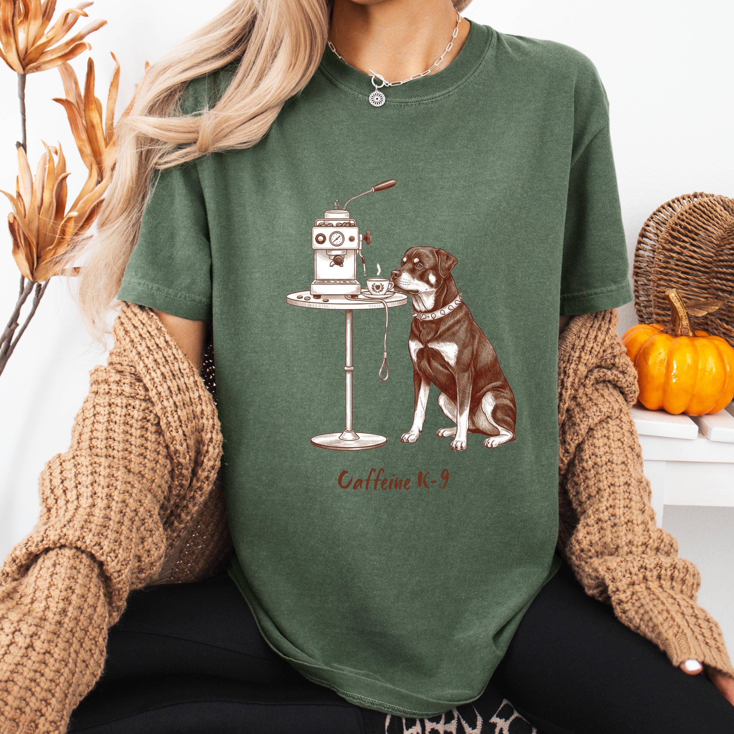 Rottweiler Coffee Dog Shirt | Retro Funny Tee