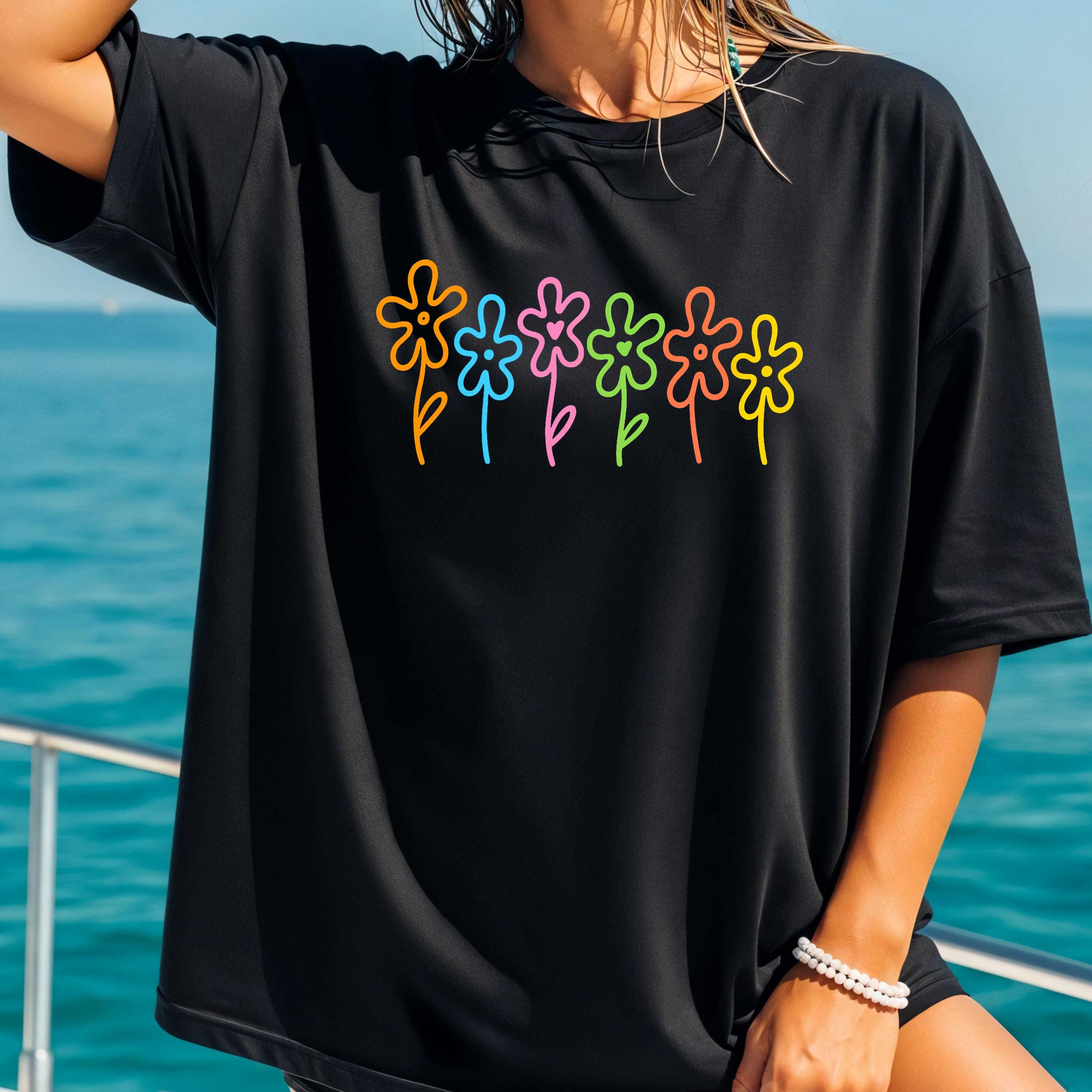 Sponge Bob Floral Comfort Colors T-Shirt, 90s Nostalgia