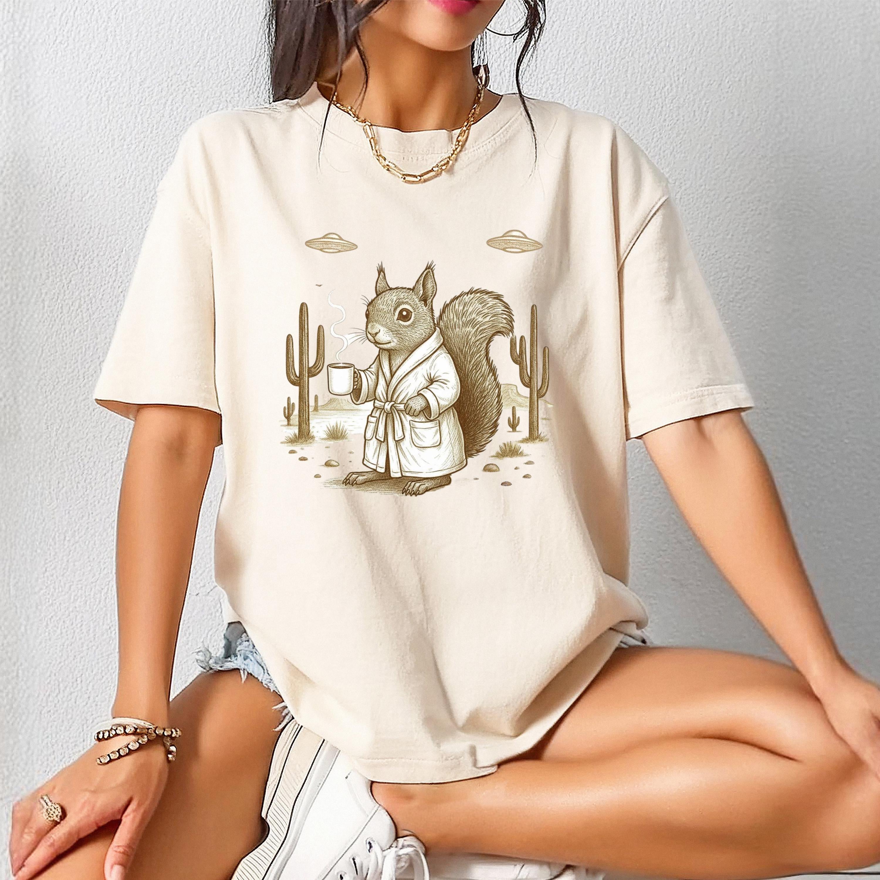 Coffee Squirrel Shirt | Comfort Colors 1717 Western UFO Tee