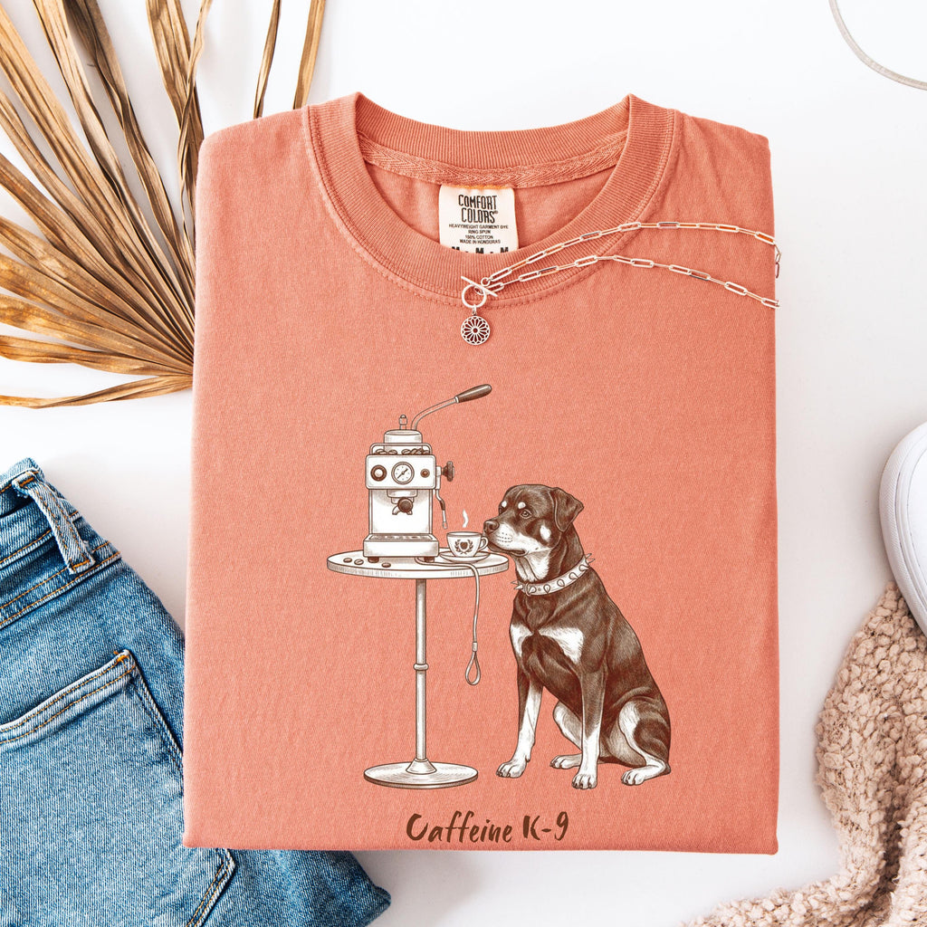 Rottweiler Coffee Dog Shirt | Retro Funny Tee