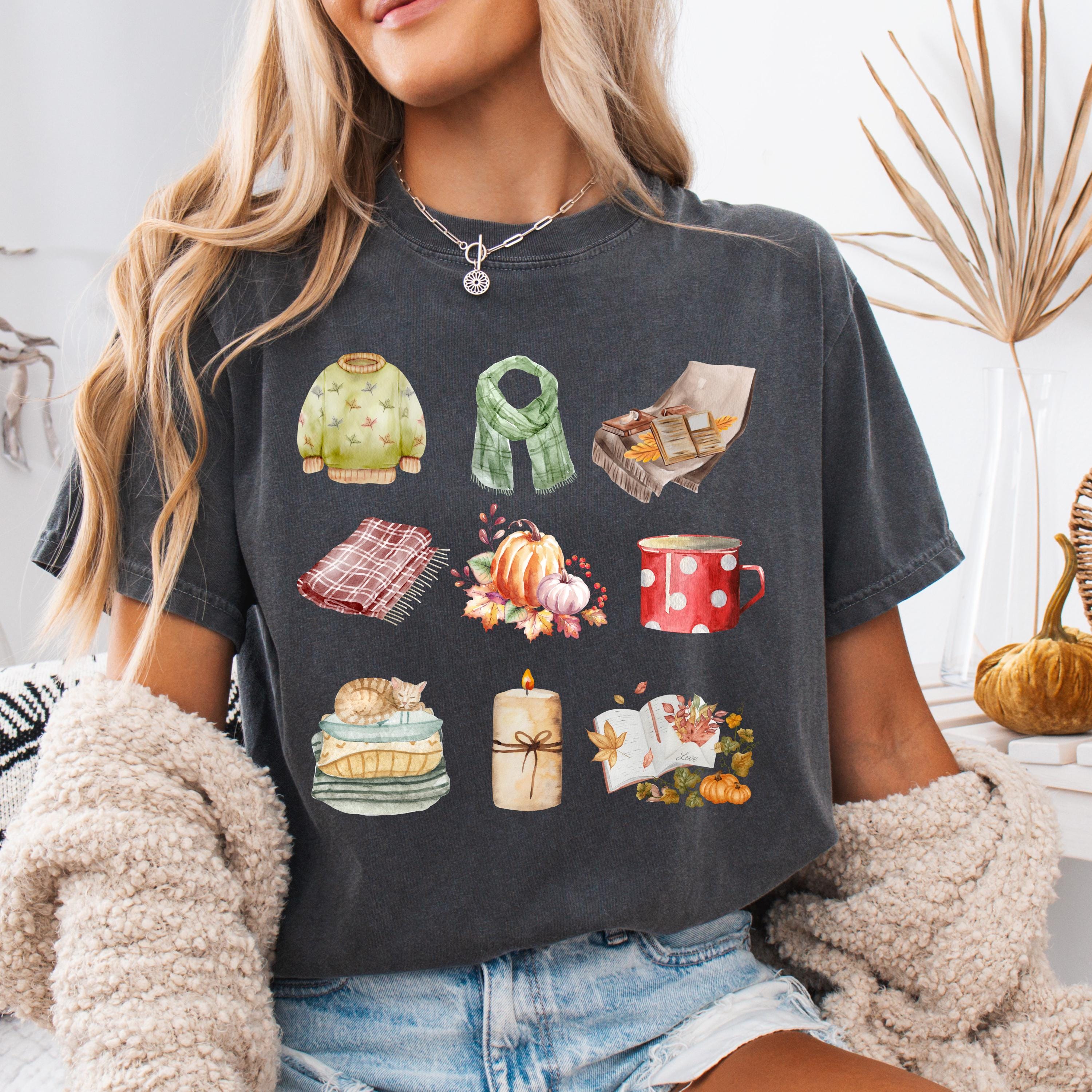 Cozy Fall Vibes Comfort Colors Tee, Autumn Graphic Shirt