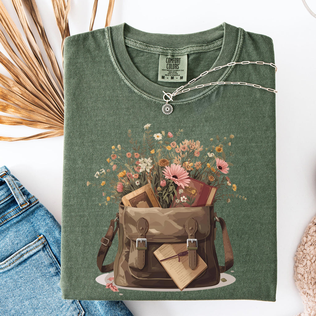 Book Lover Floral Tee | Teacher Wildflower Shirt