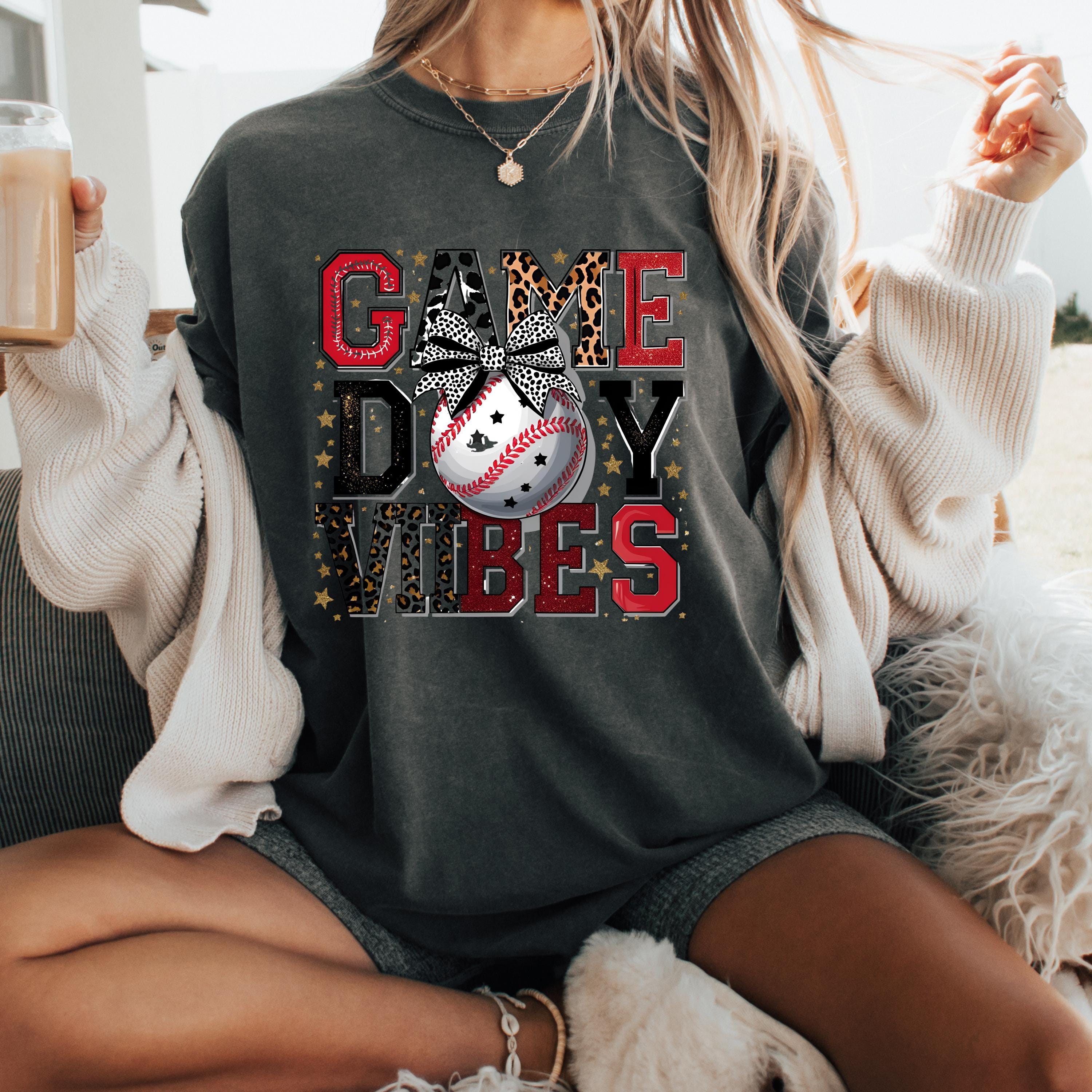 Baseball Mom Game Day Shirt: Leopard Print Glitter Tee