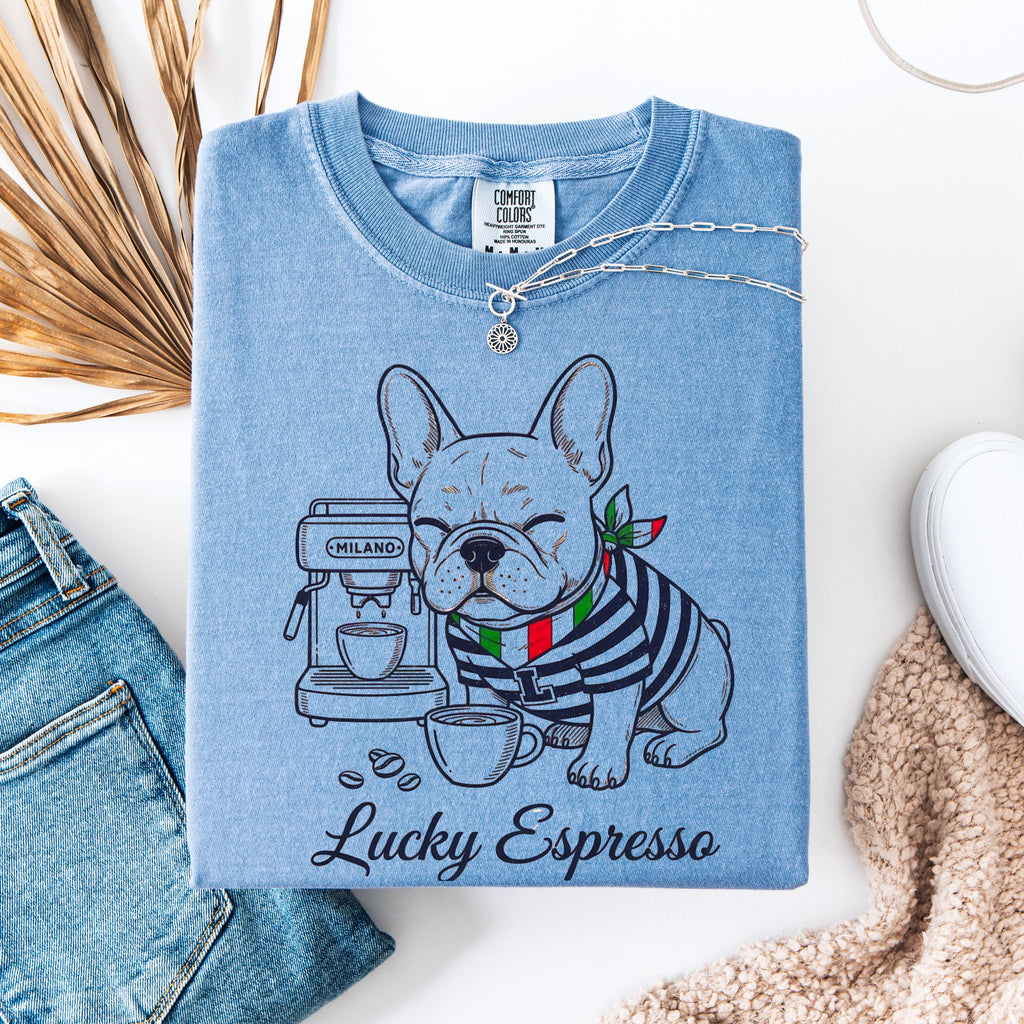 French Bulldog Coffee Lover Tee - Funny Dog Shirt