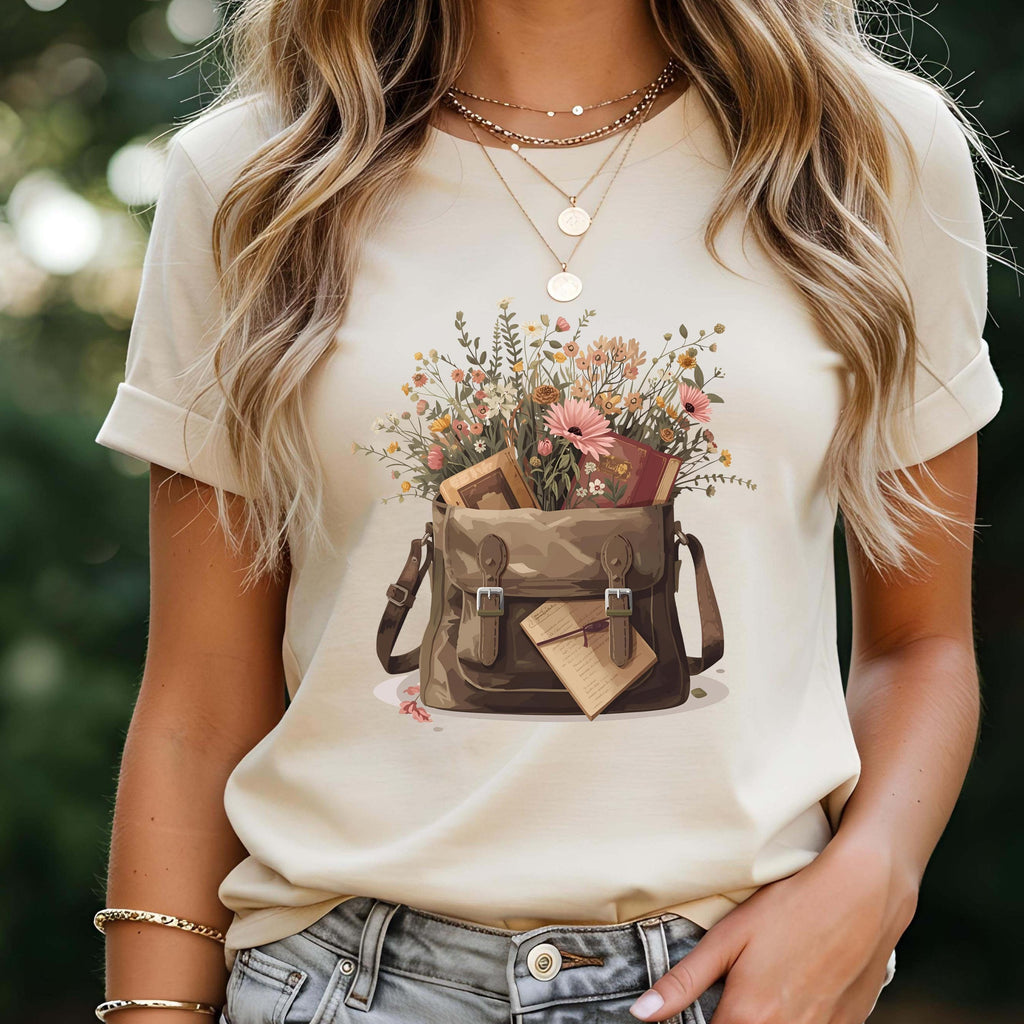 Book Lover Floral Tee | Teacher Wildflower Shirt