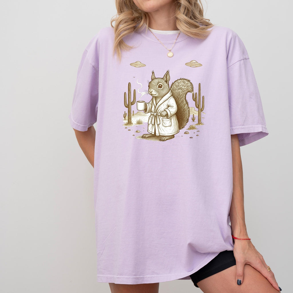 Coffee Squirrel Shirt | Comfort Colors 1717 Western UFO Tee