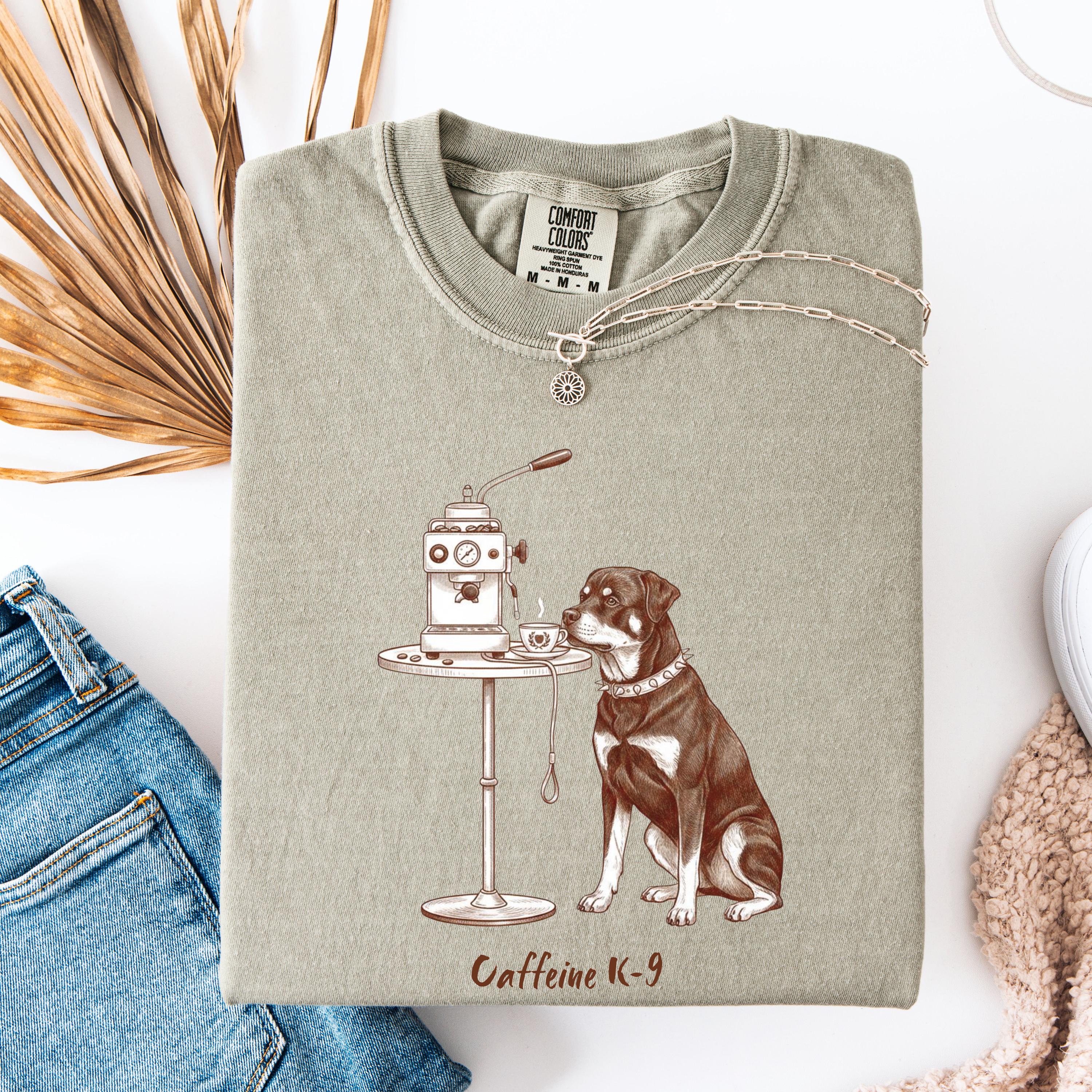 Rottweiler Coffee Dog Shirt | Retro Funny Tee