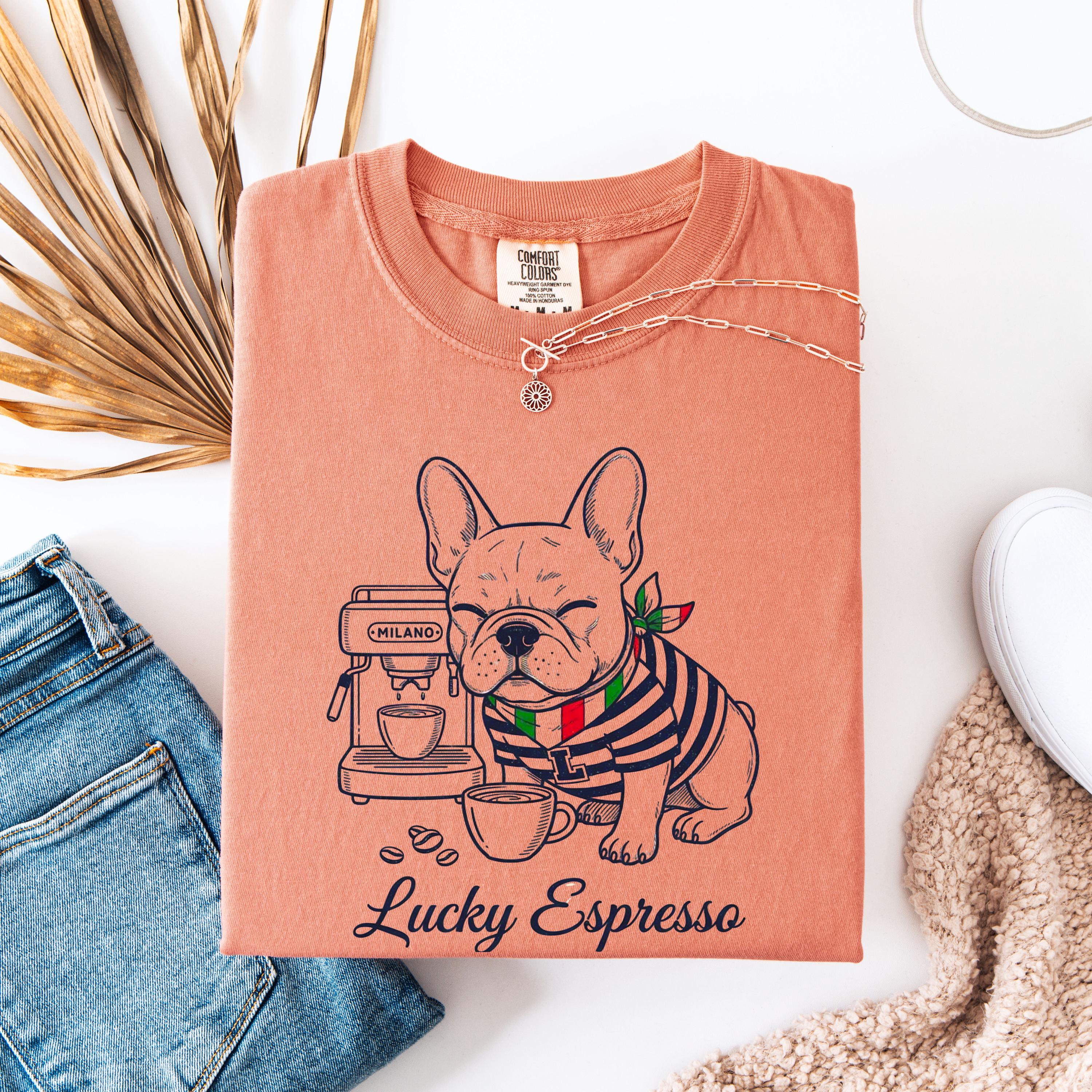 French Bulldog Coffee Lover Tee - Funny Dog Shirt