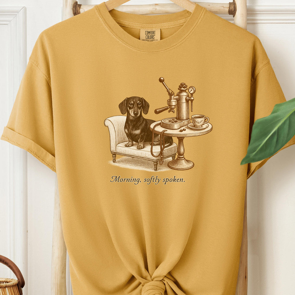 Dachshund Shirt, Morning,  Dog & Espresso