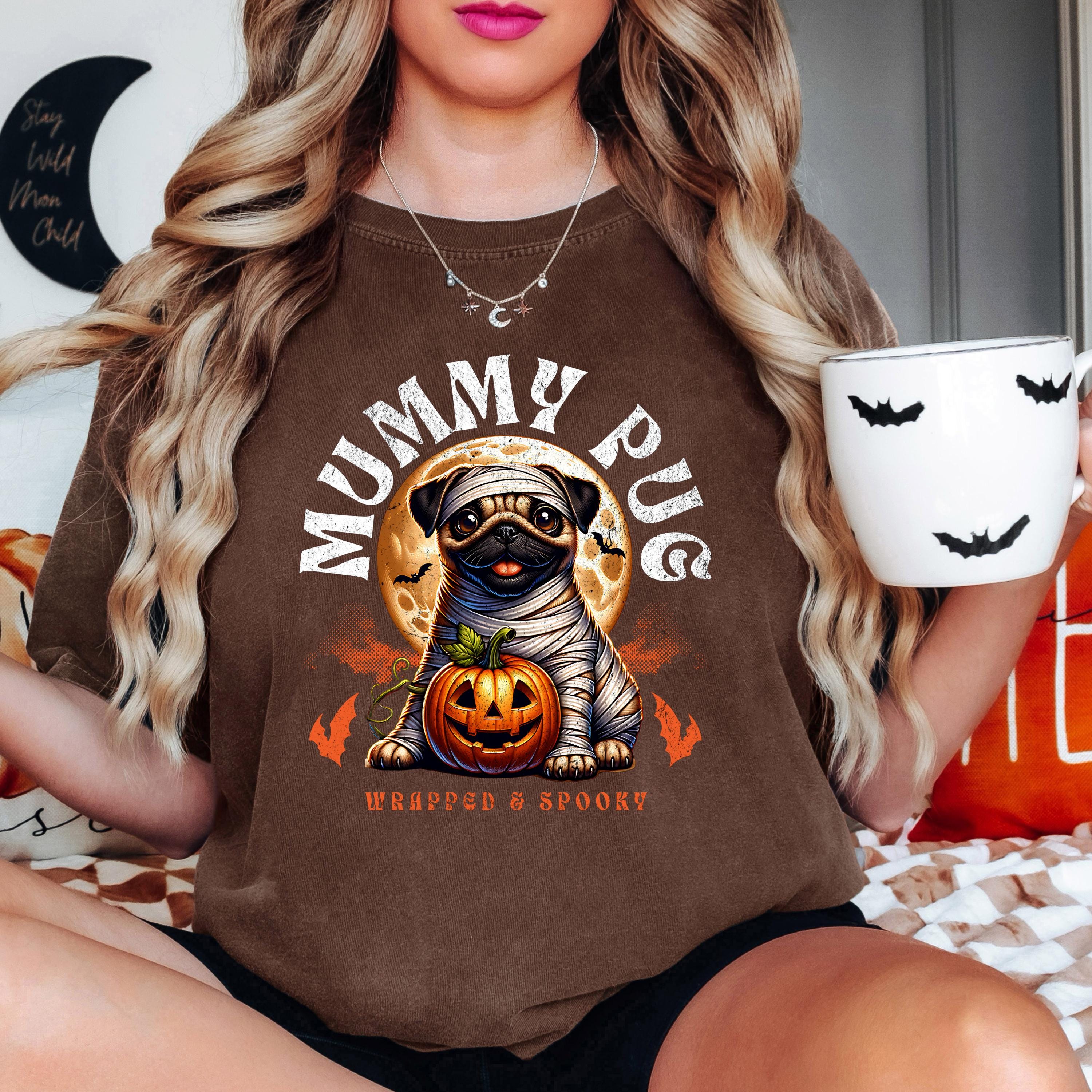 Mummy Pug Halloween Shirt – Funny Dog Tee