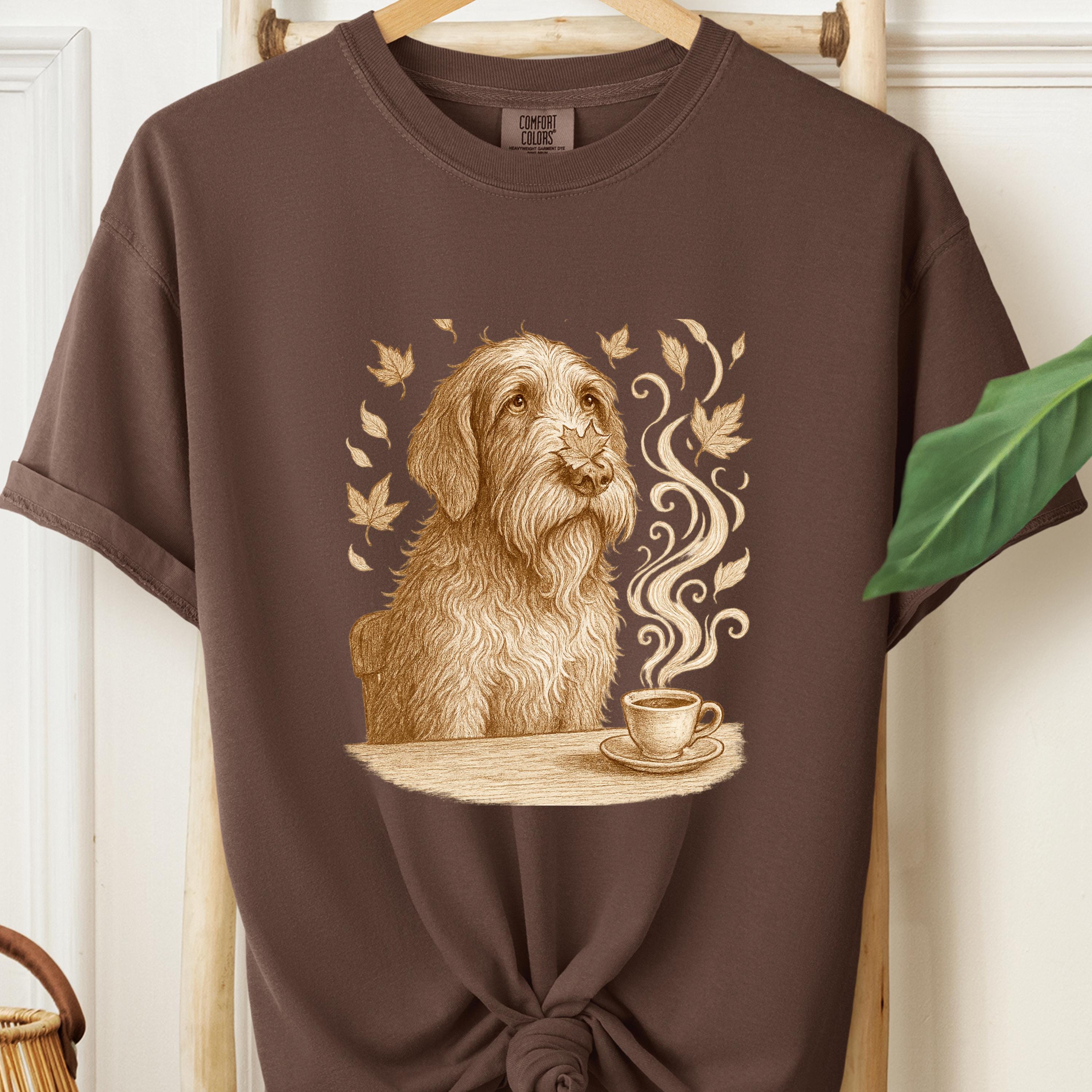 Bearded Collie Coffee Lover Tee - Cozy Fall