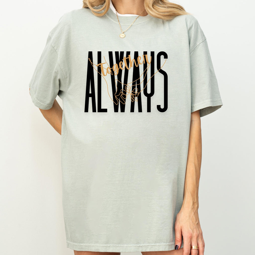 Together Pinky Promise Line Art Couples T-Shirt Vintage Gift