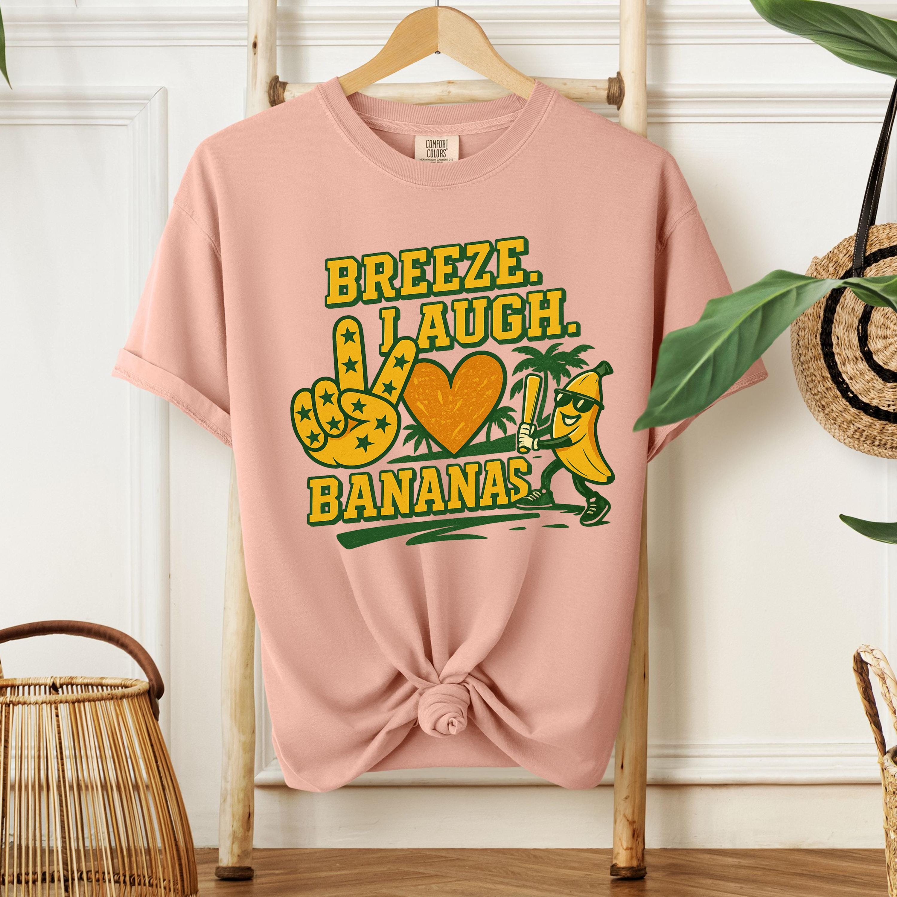 Peace Love Bananas T-Shirt: Funny Retro Fruit Graphic Tee