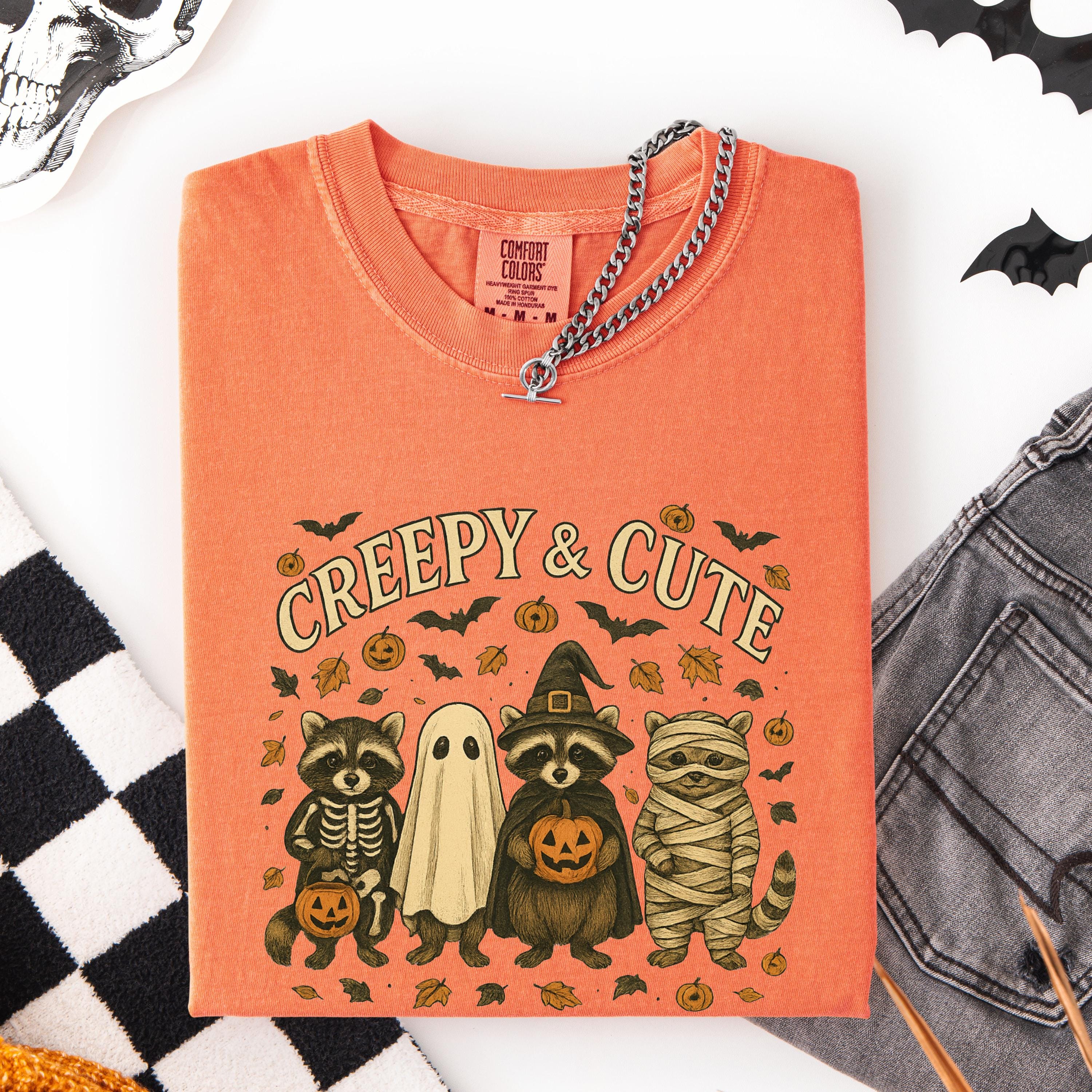 Retro Halloween Raccoon Shirt - Vintage Vibes Tee
