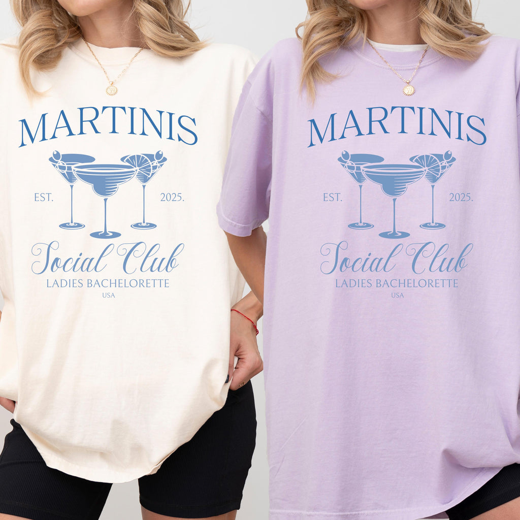 Martinis Social Club, Bachelorette party- Bride Crew Tee, Sorority Shirt