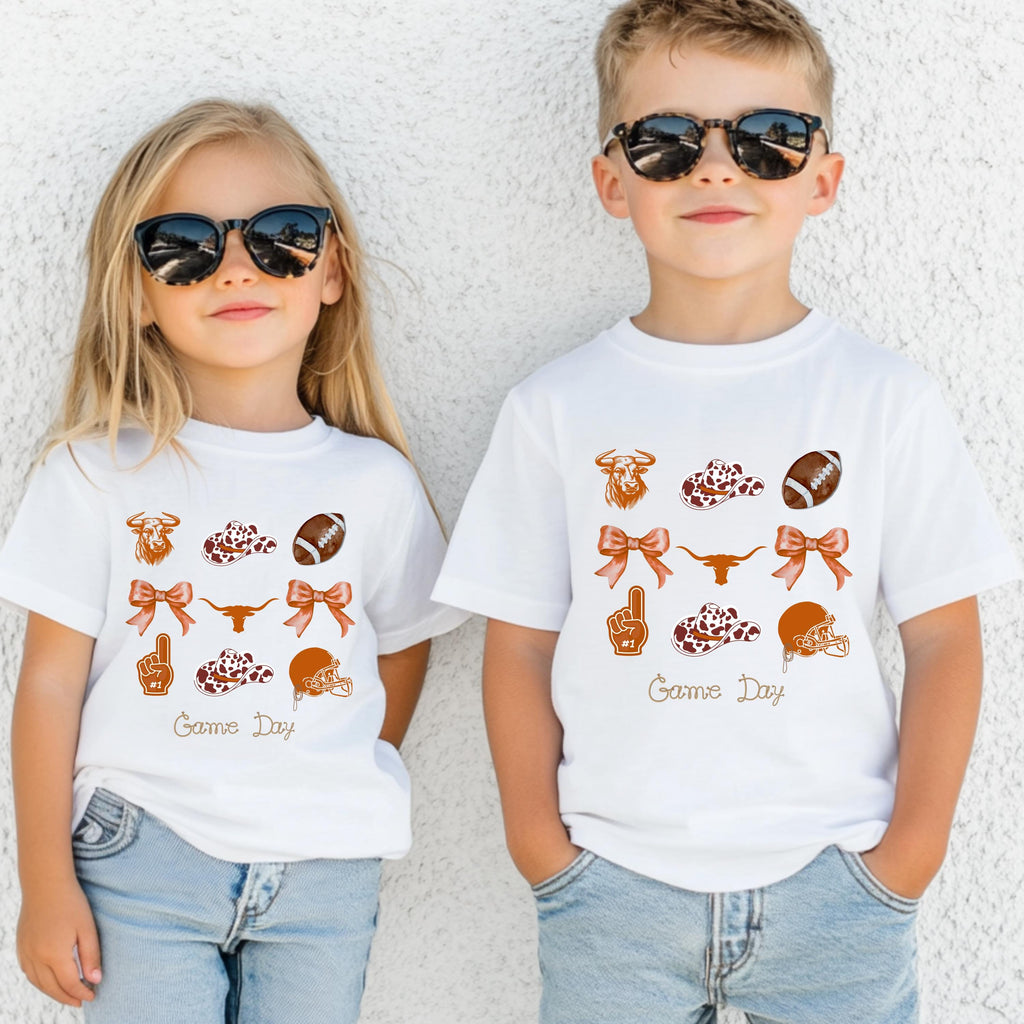 Kids Game Day Shirt, Western Football Tee, Texas Youth Gameday Vibe