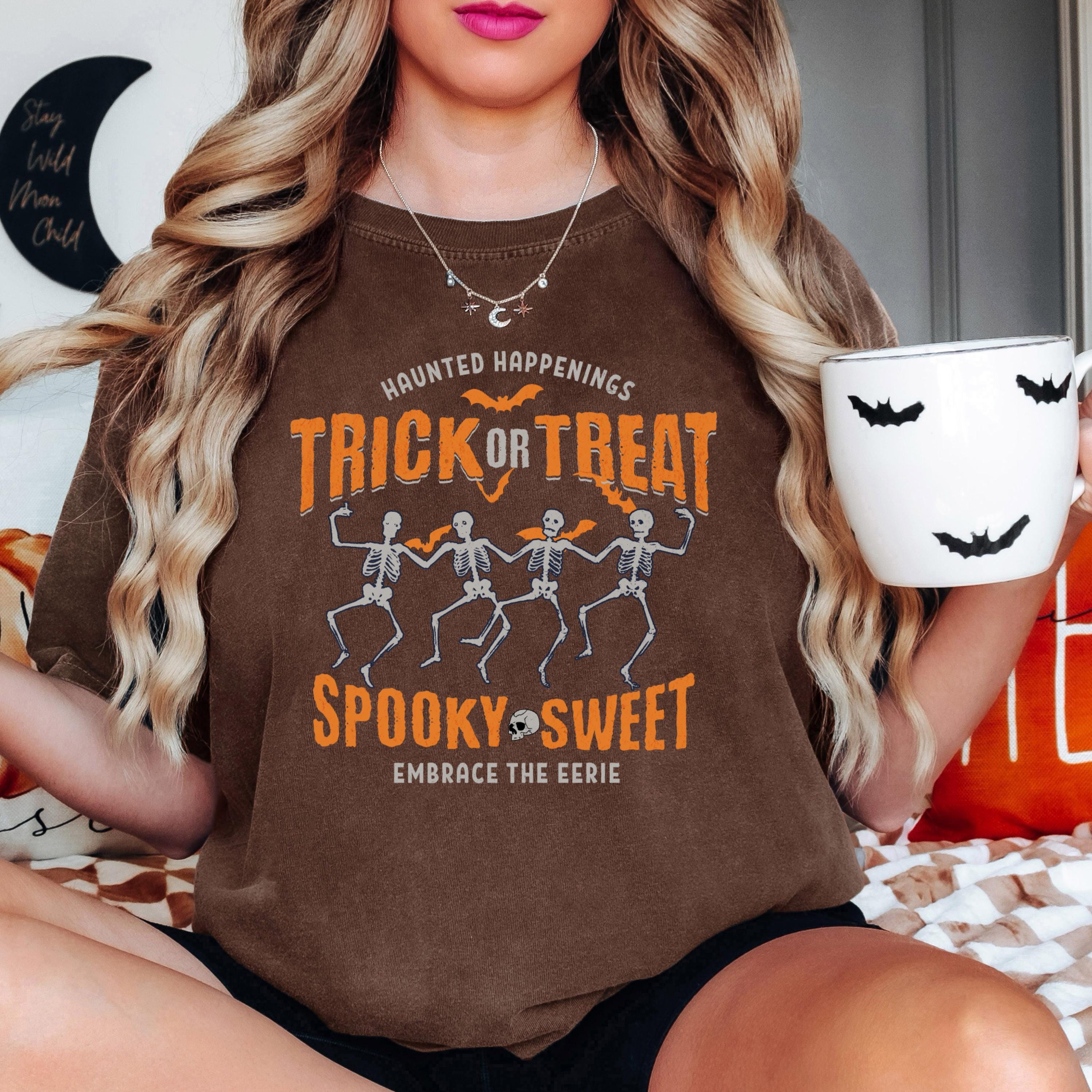 Dancing Skeletons Halloween Tee - Comfort Colors 1717