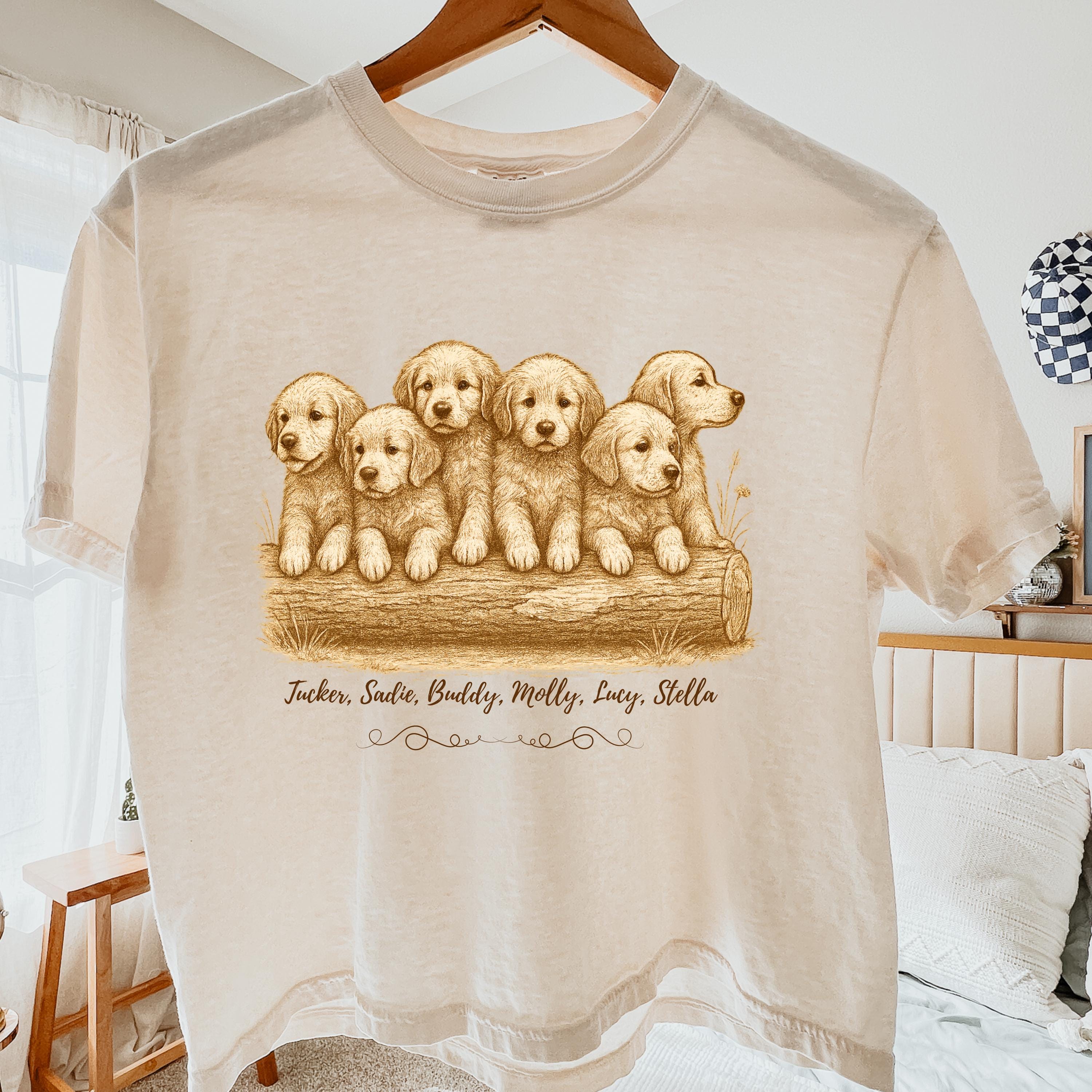 Vintage Golden Retriever Art Shirt – 90s Style Dog Lover Tee