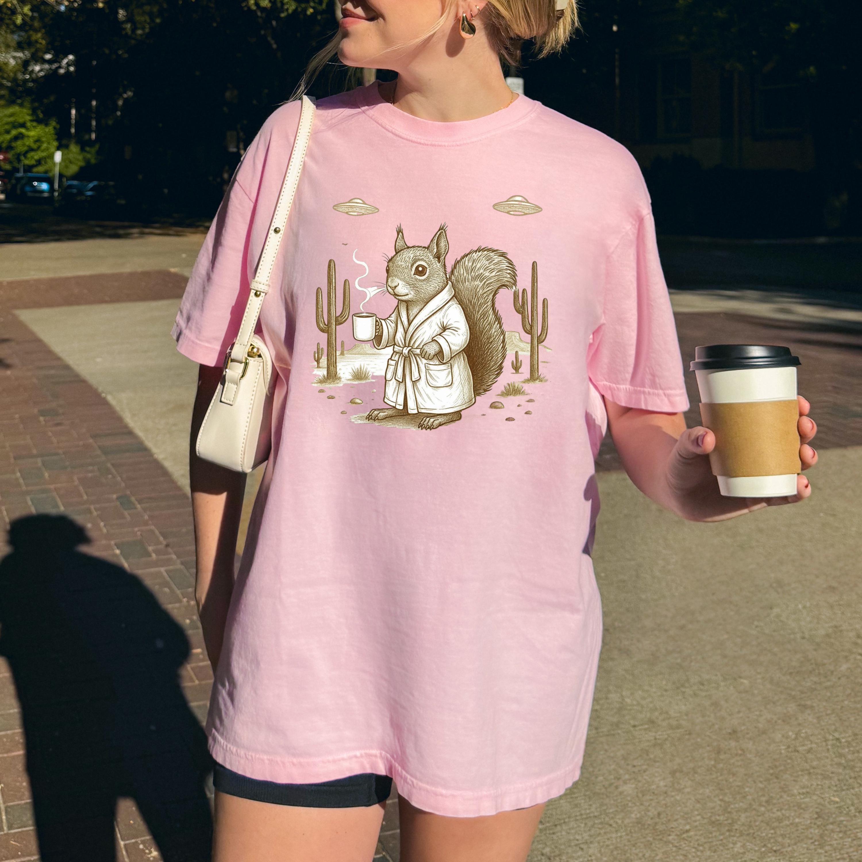 Coffee Squirrel Shirt | Comfort Colors 1717 Western UFO Tee