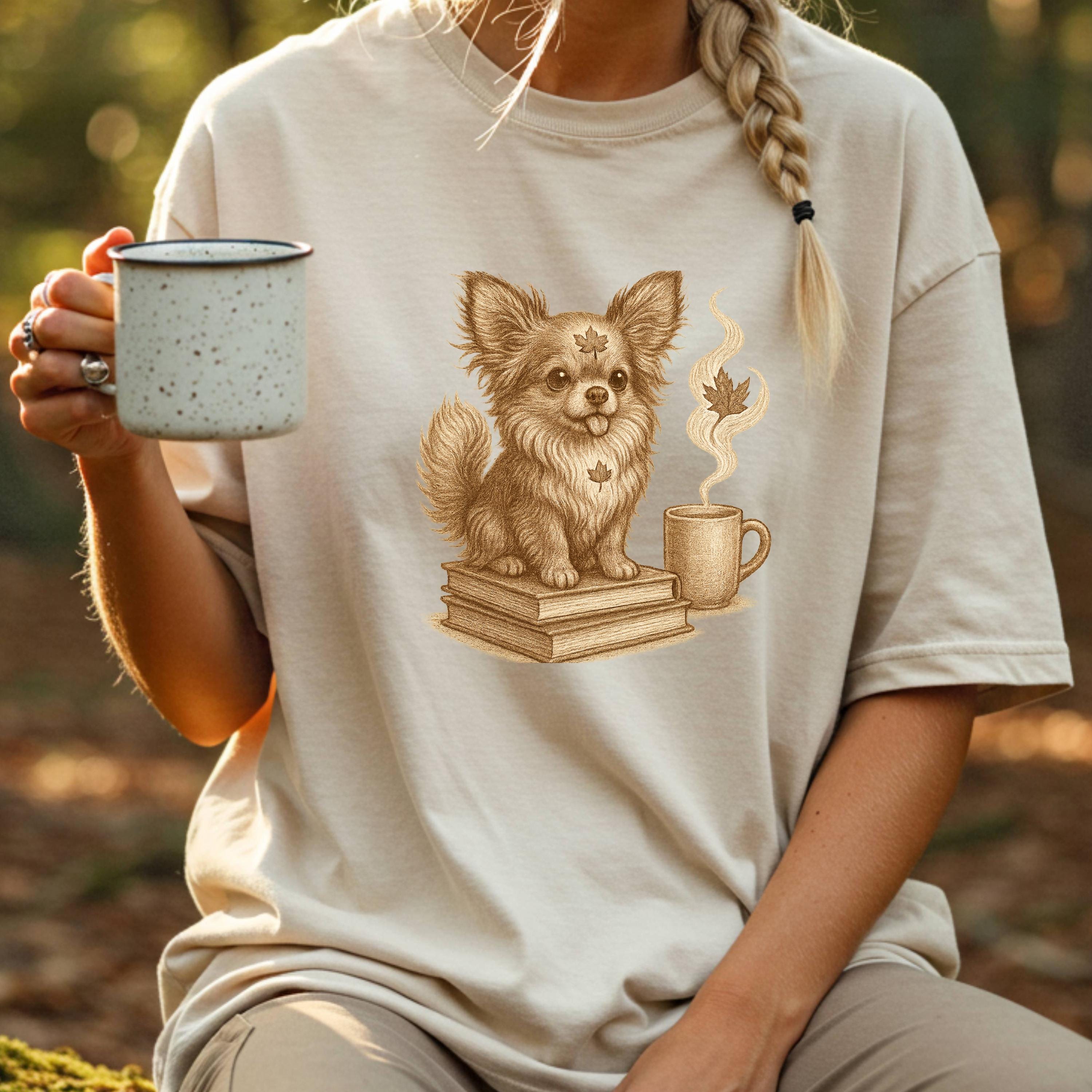 Chihuahua Shirt, Fall Dog Shirt — Cozy Autumn Tee