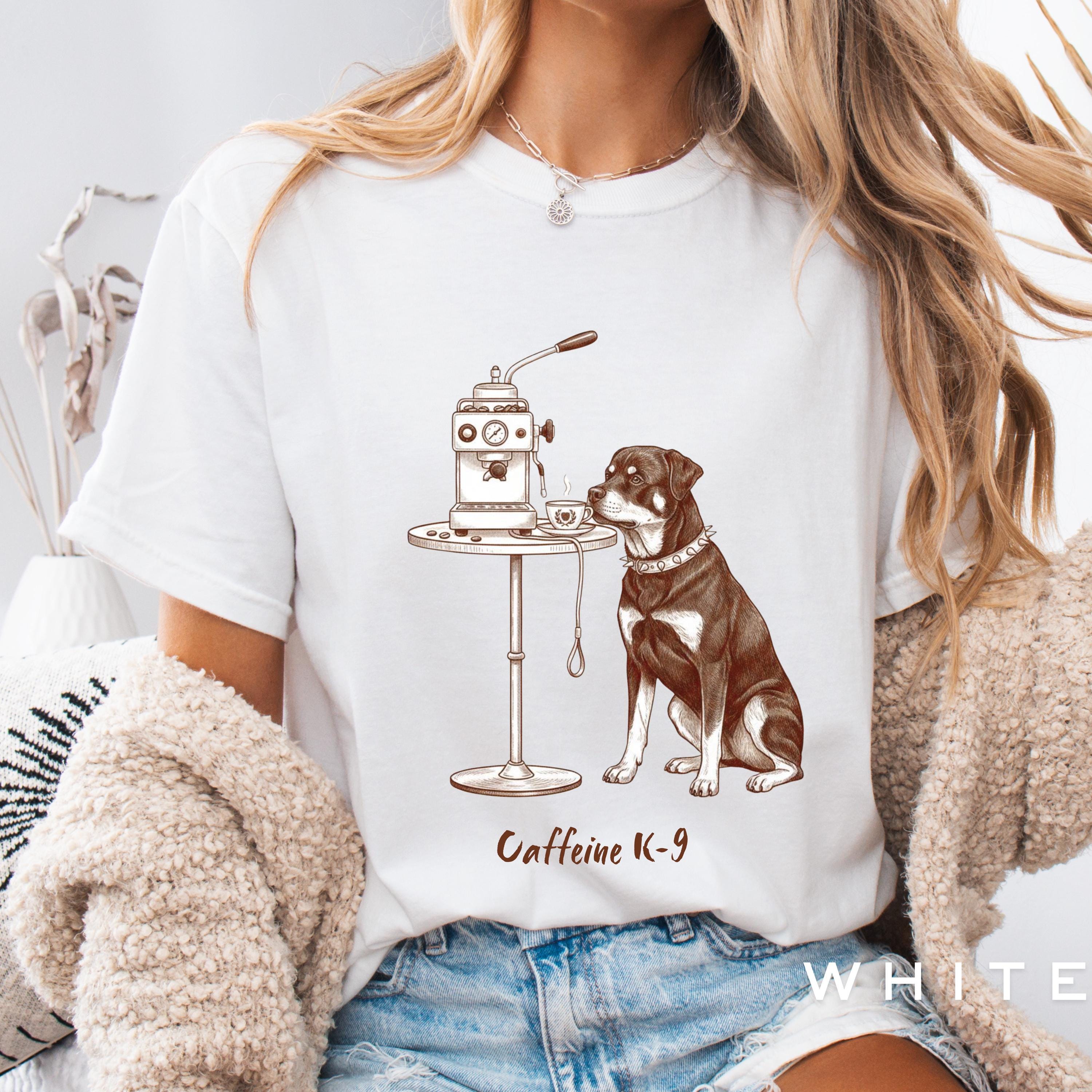 Rottweiler Coffee Dog Shirt | Retro Funny Tee