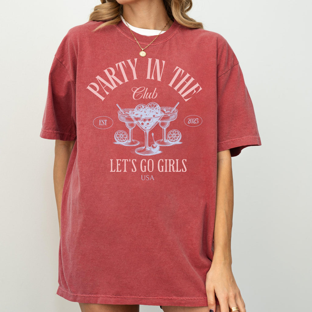Martini Bachelorette party– Let’s Go Girls Party Tee, Social club